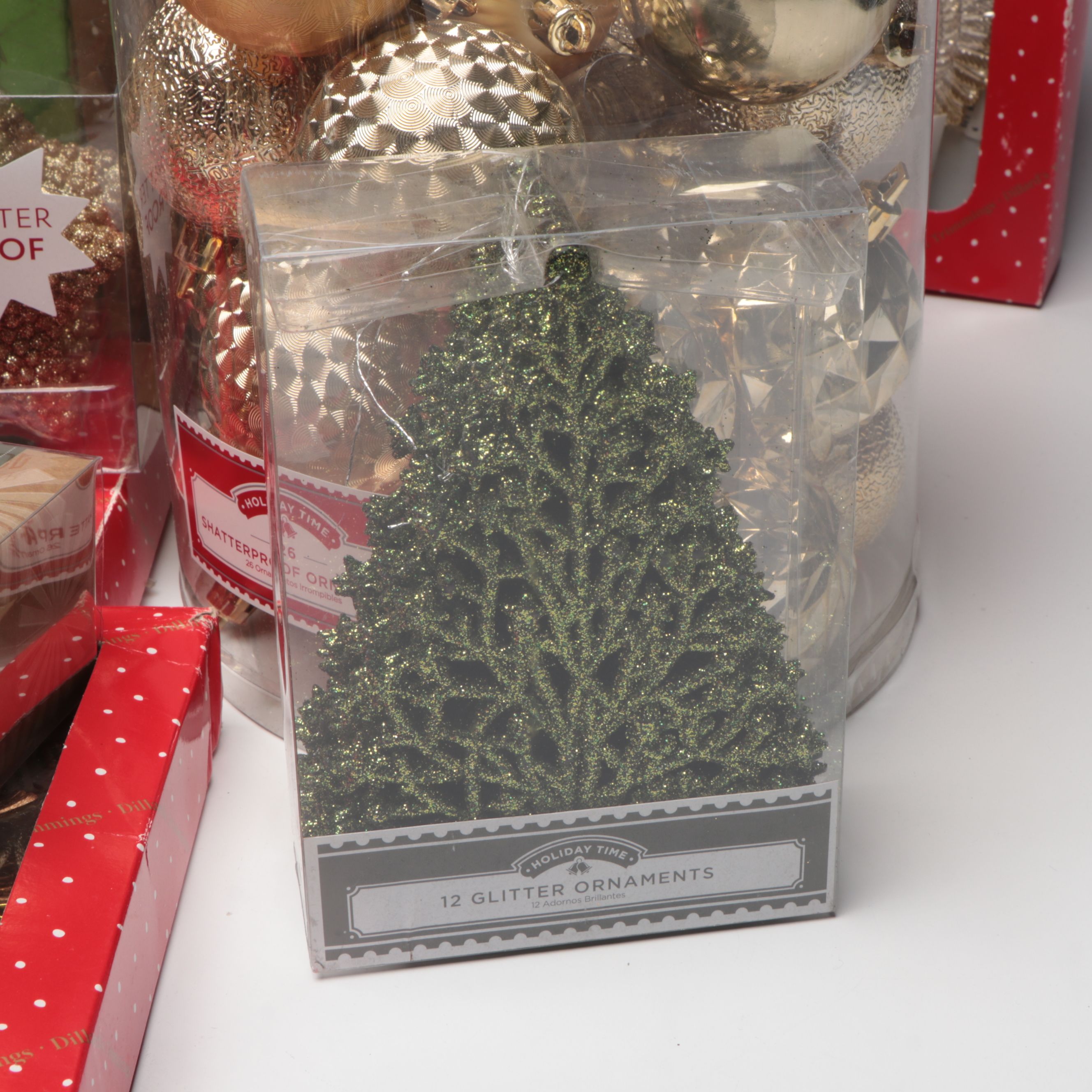 Gold and Silver Finish Christmas Ornaments