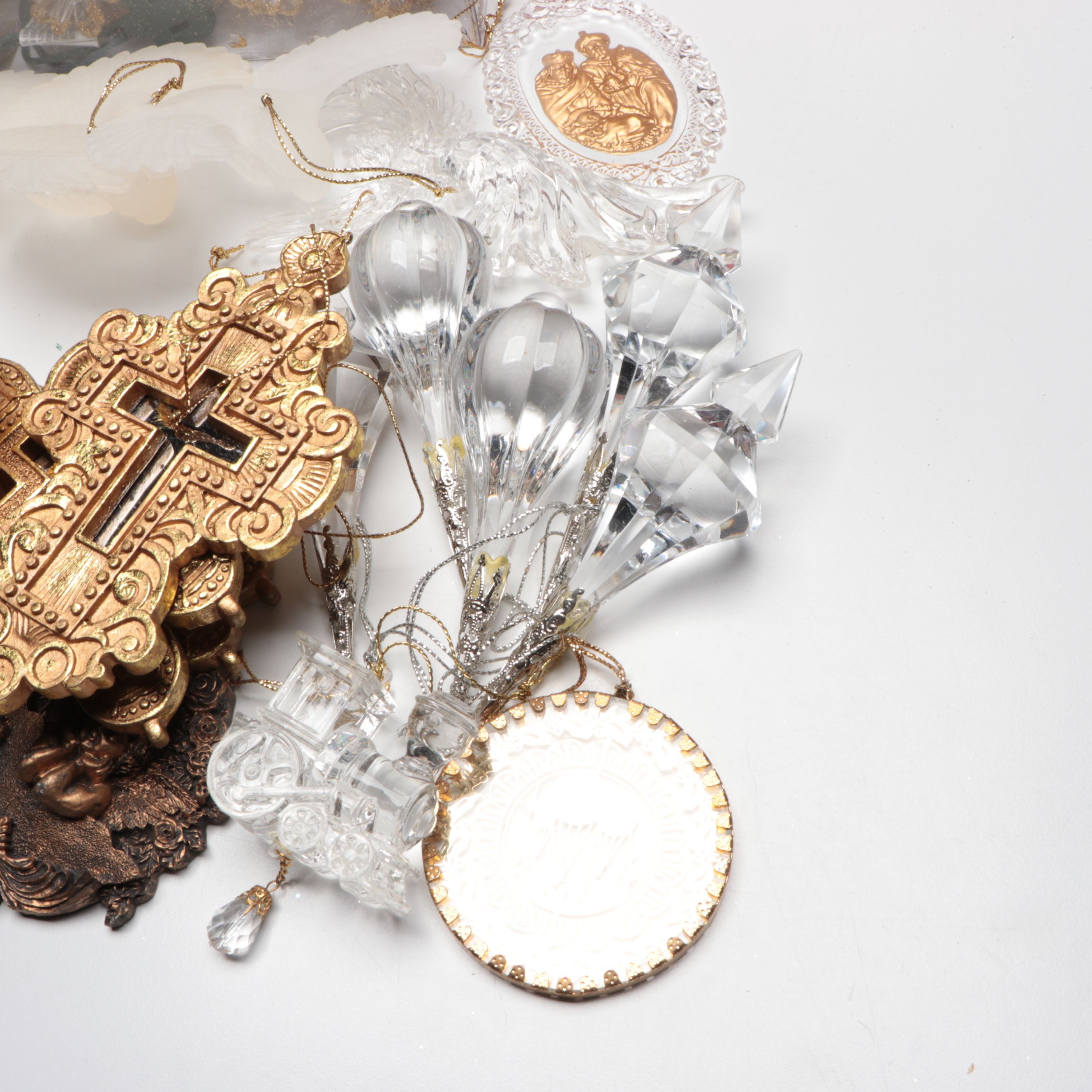 Gold and Silver Finish Christmas Ornaments
