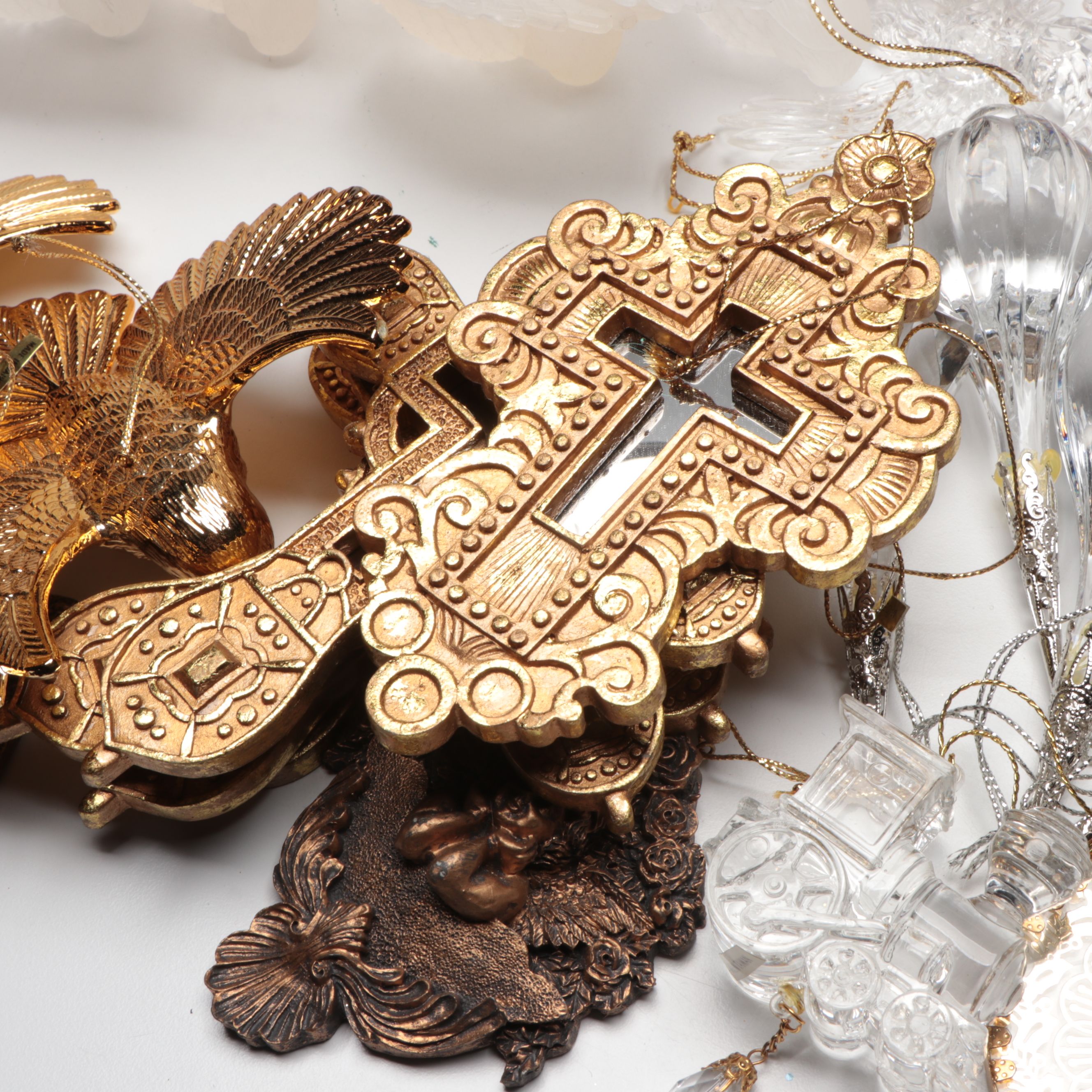 Gold and Silver Finish Christmas Ornaments