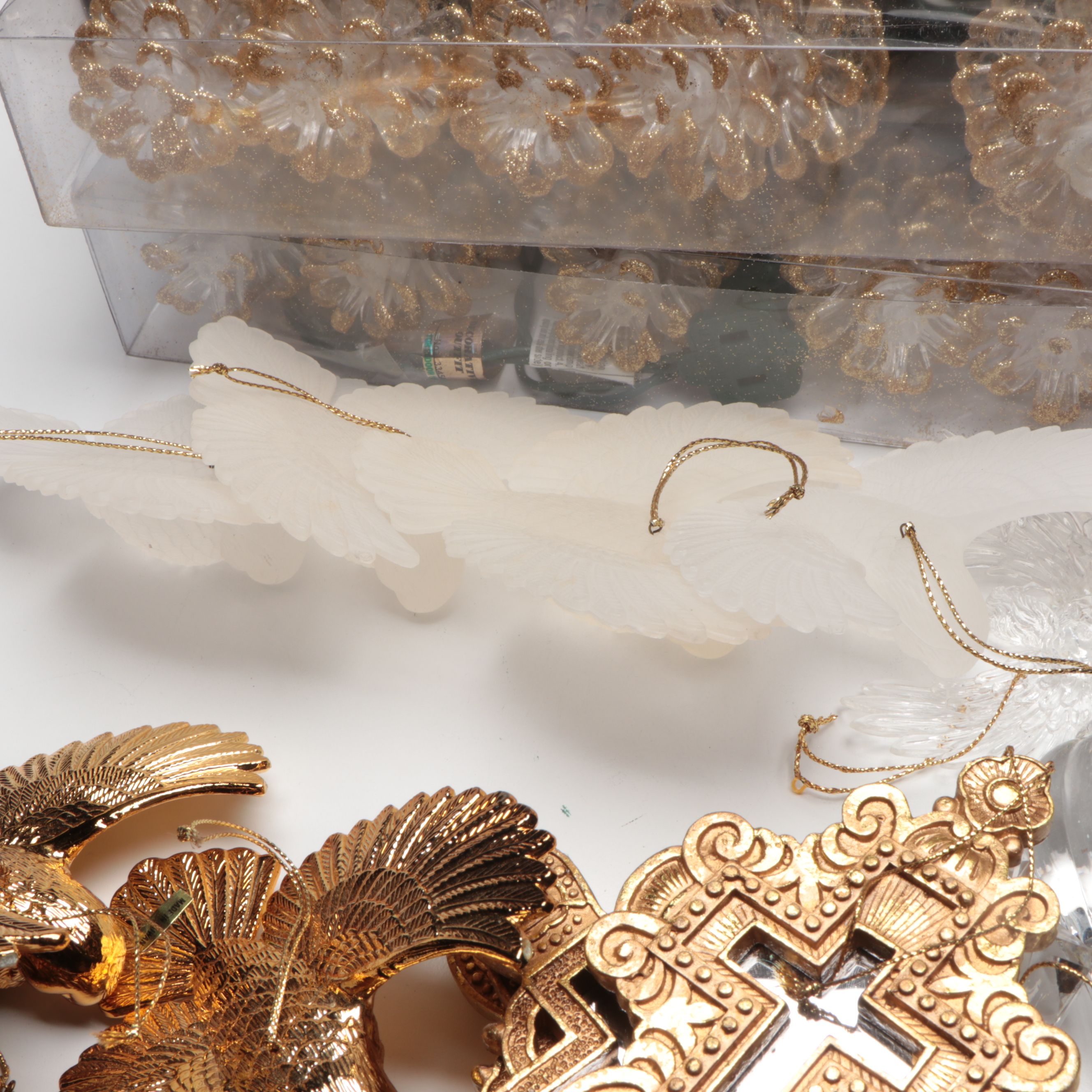 Gold and Silver Finish Christmas Ornaments