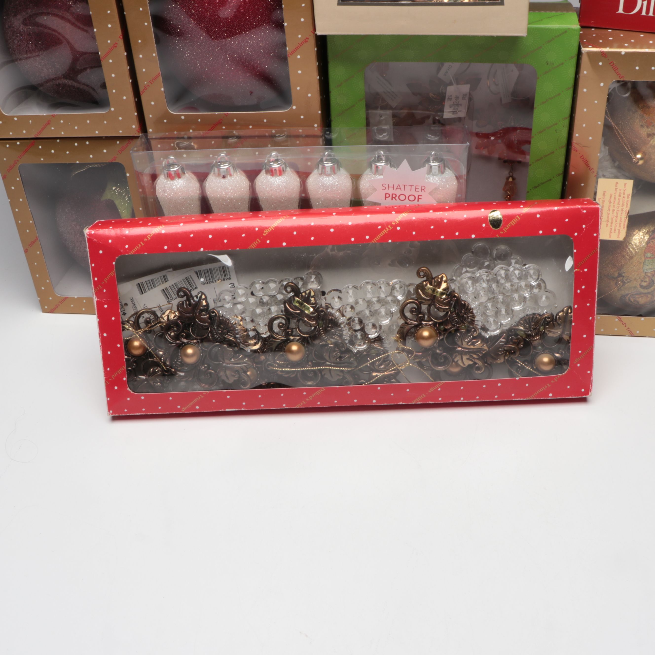 Gold and Silver Finish Christmas Ornaments