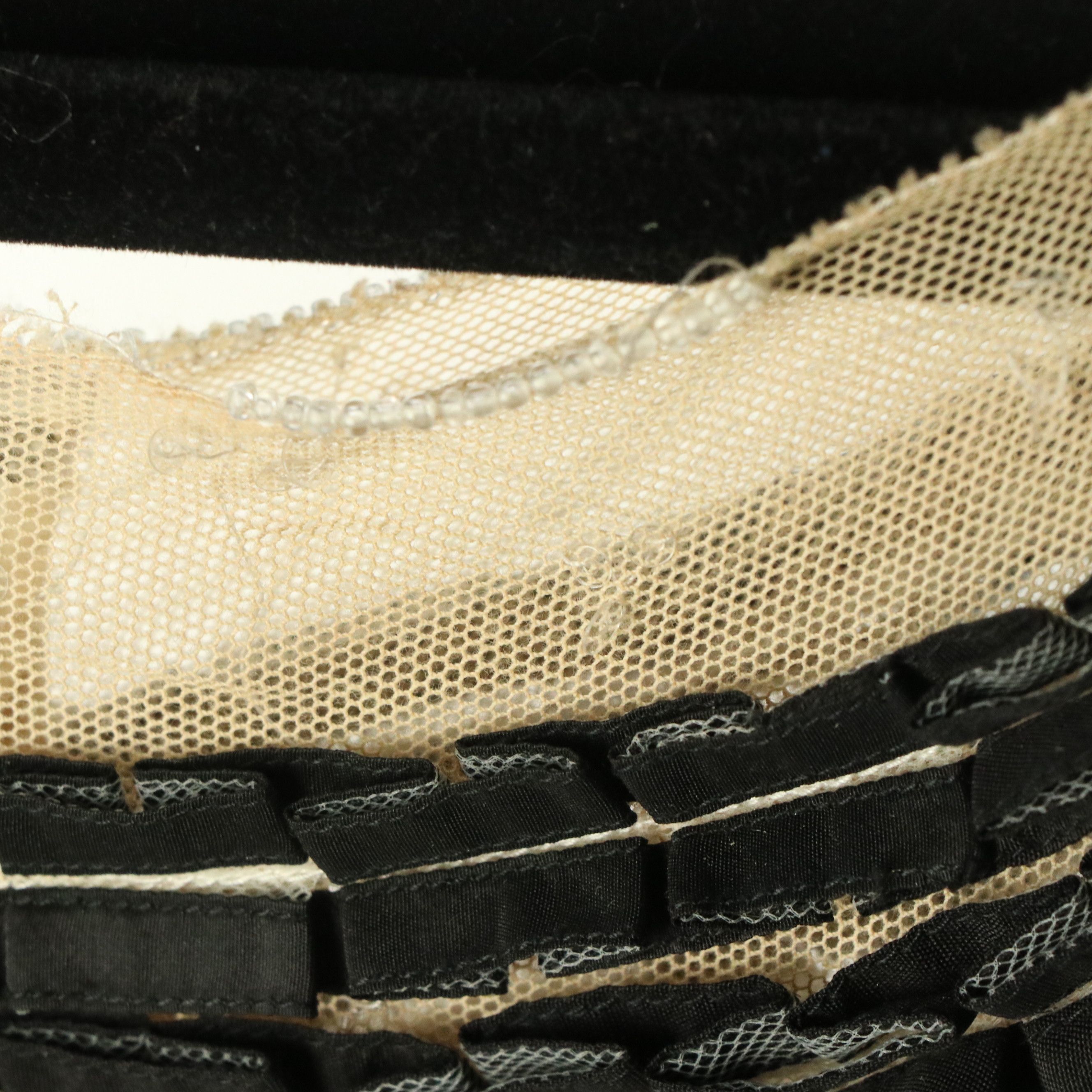 Carolina Herrera Black Wave and Sequined Mesh Long Sleeve Shift Dress