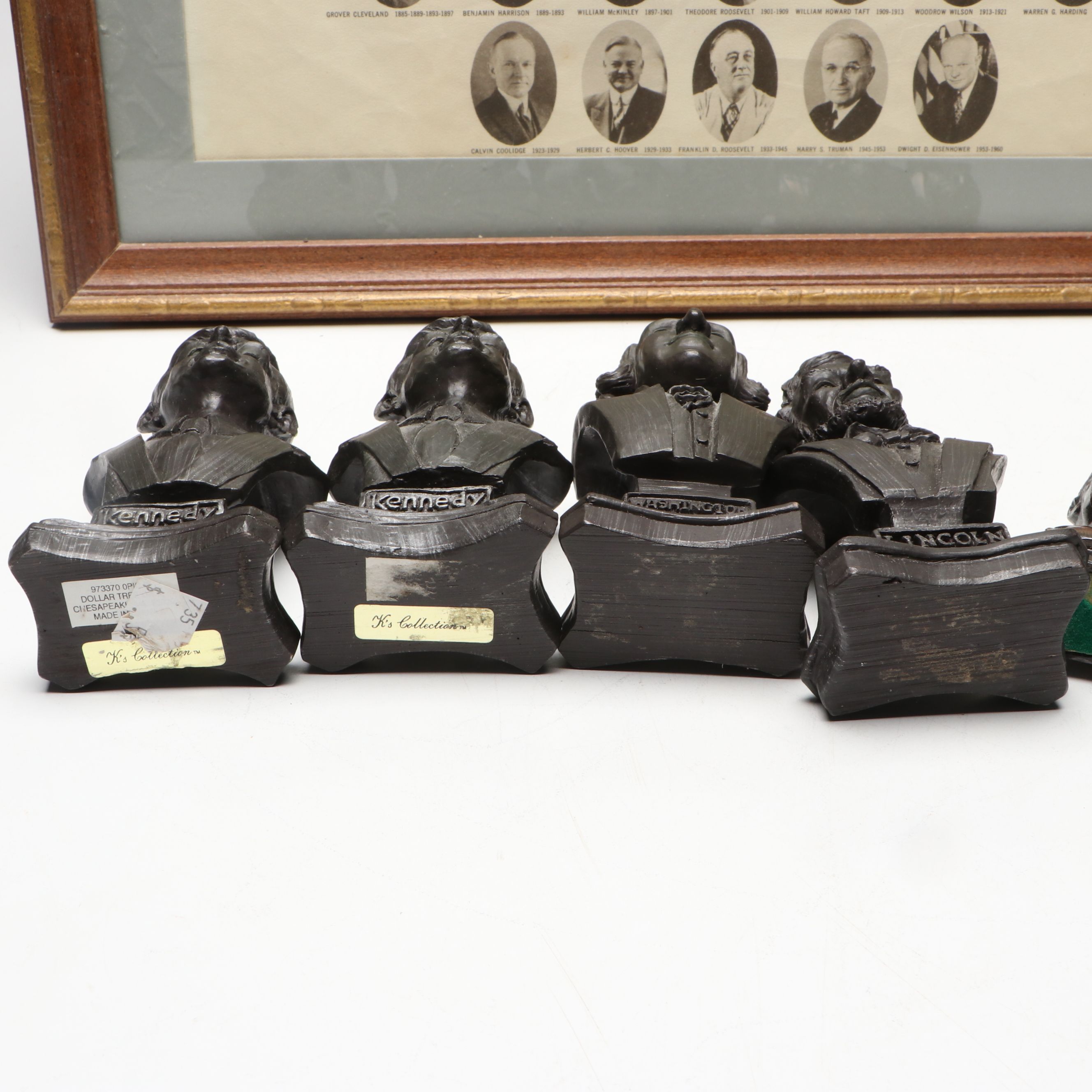 "Presidents of the United States" with Bronze Finish Presidential Busts