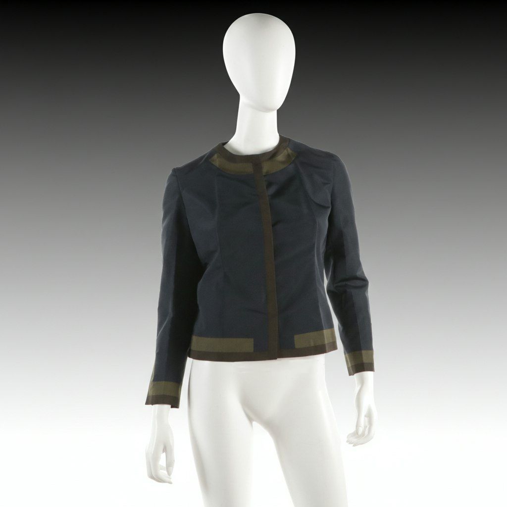 Prada Silk-Blend Snap-Front Collarless Jacket