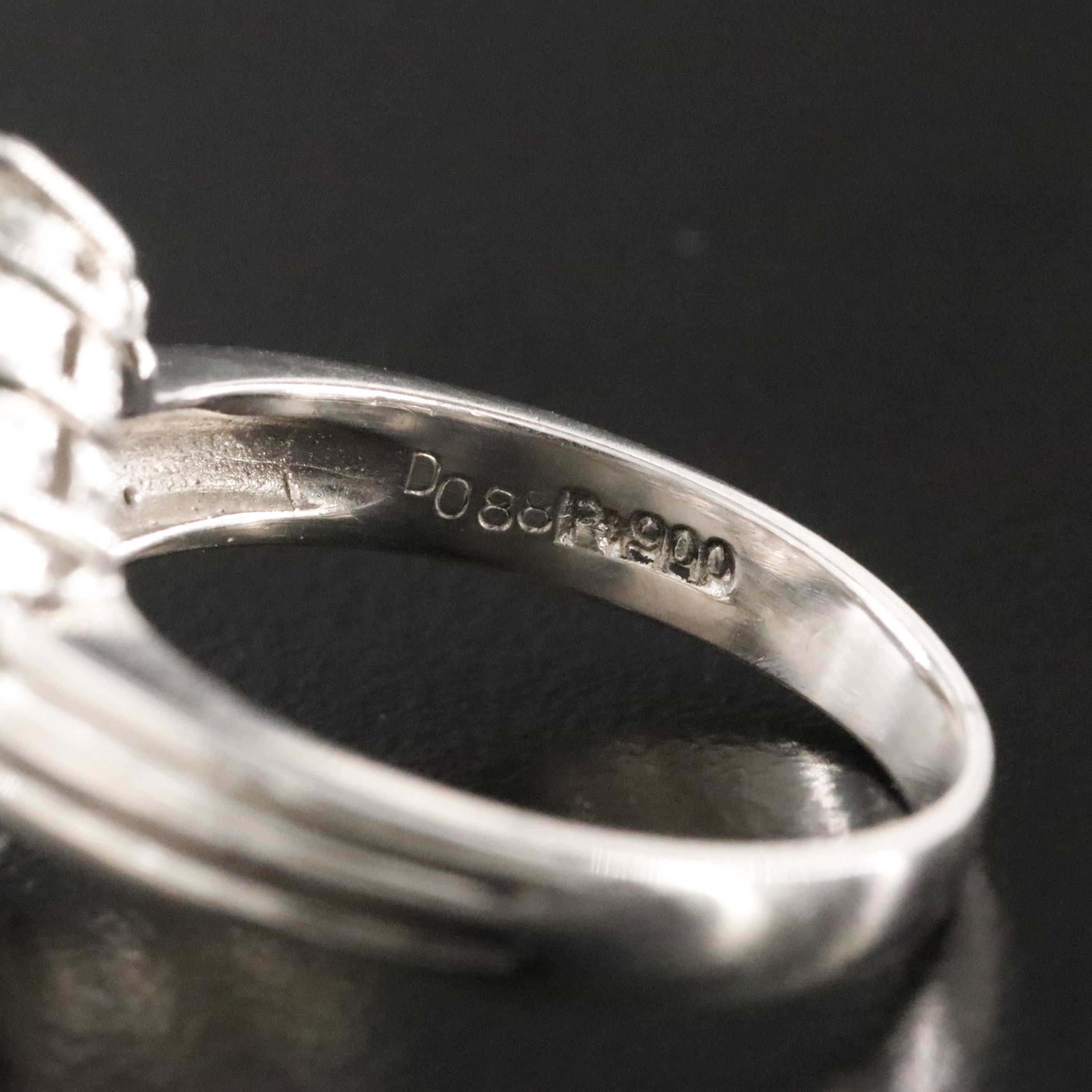 Platinum 1.13 CTW Diamond Cluster Ring