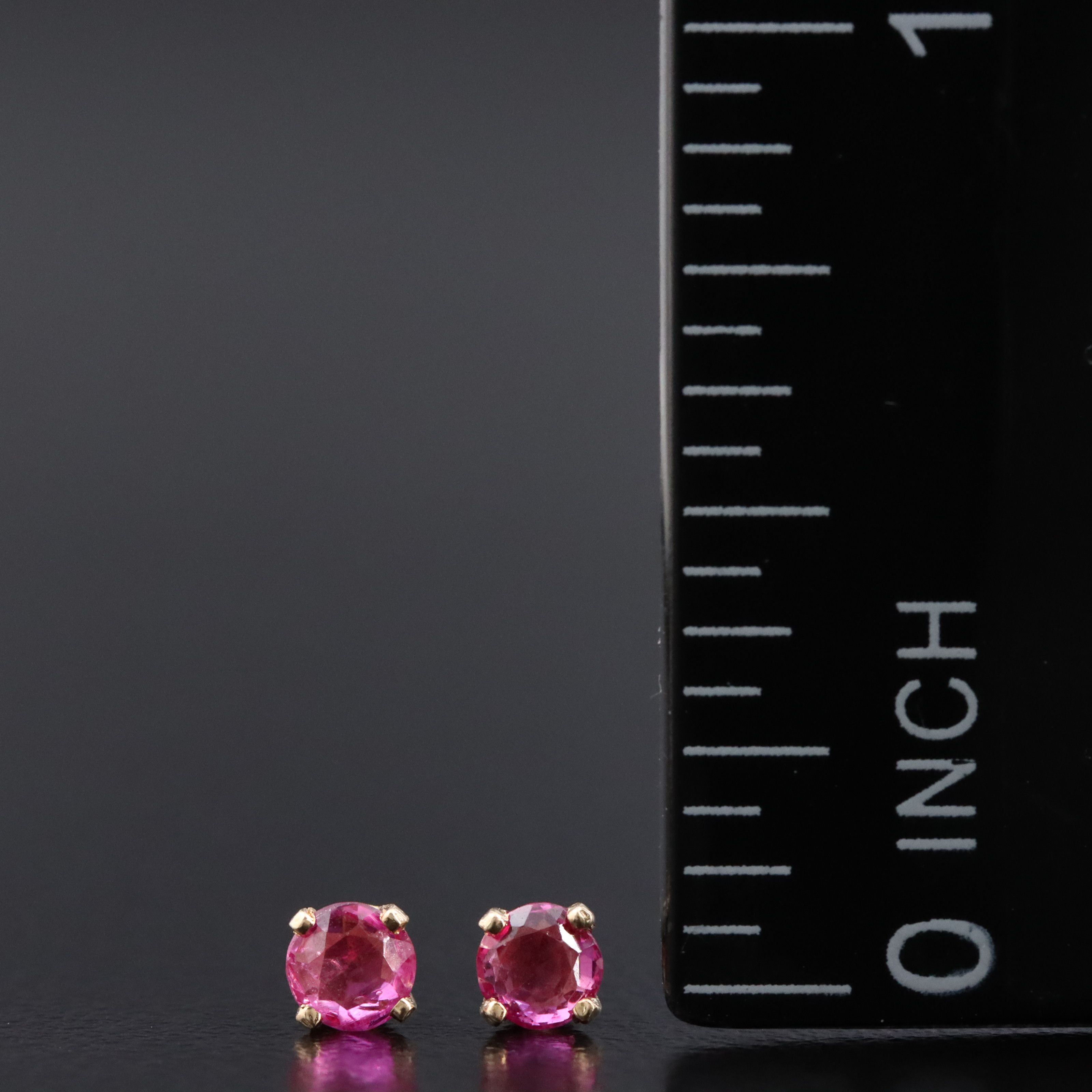 14K Ruby Stud Earrings and Pendant