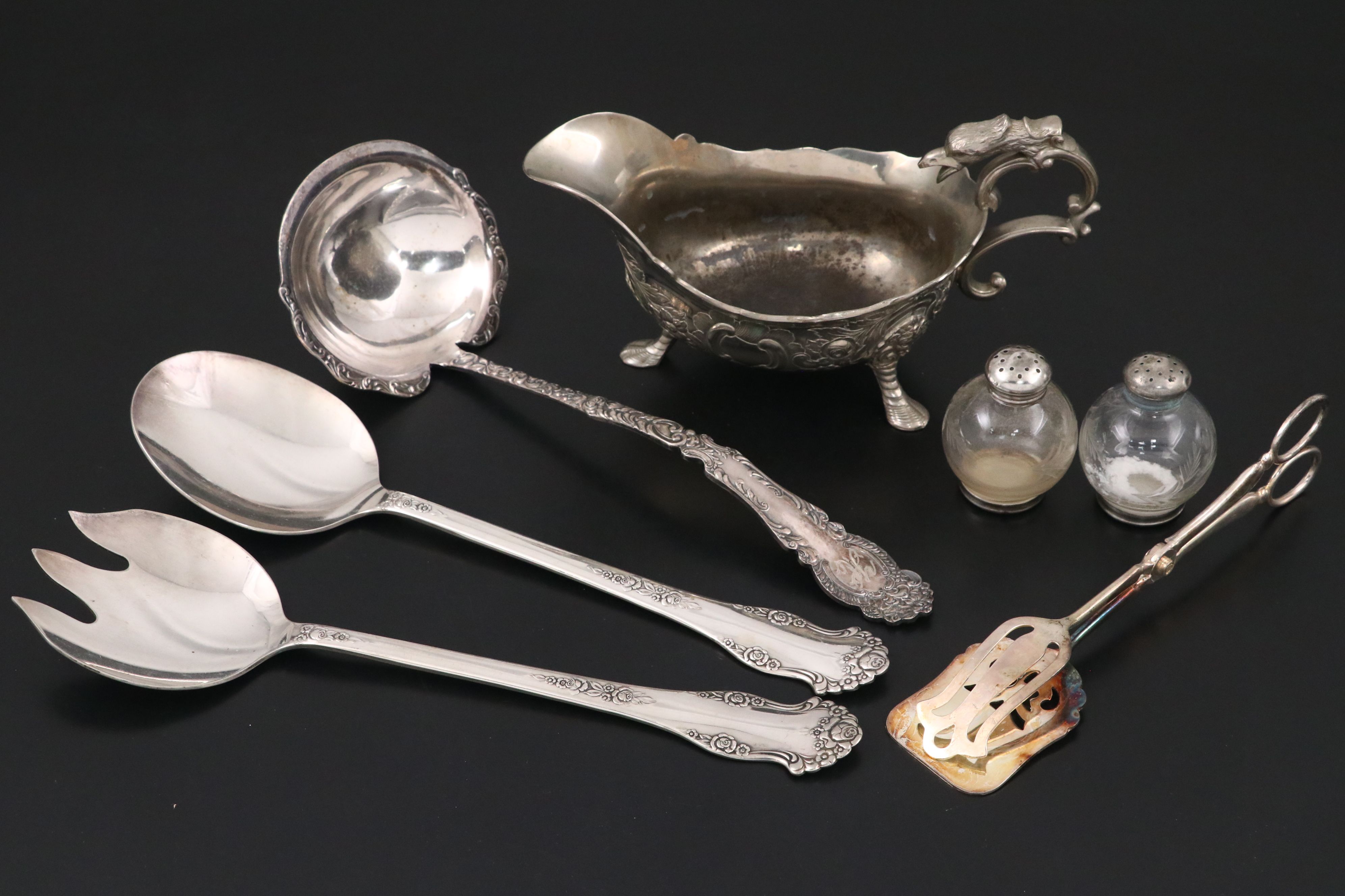 Folgate Hand-Chased Chafing Dish with More Silver Plate Tableware