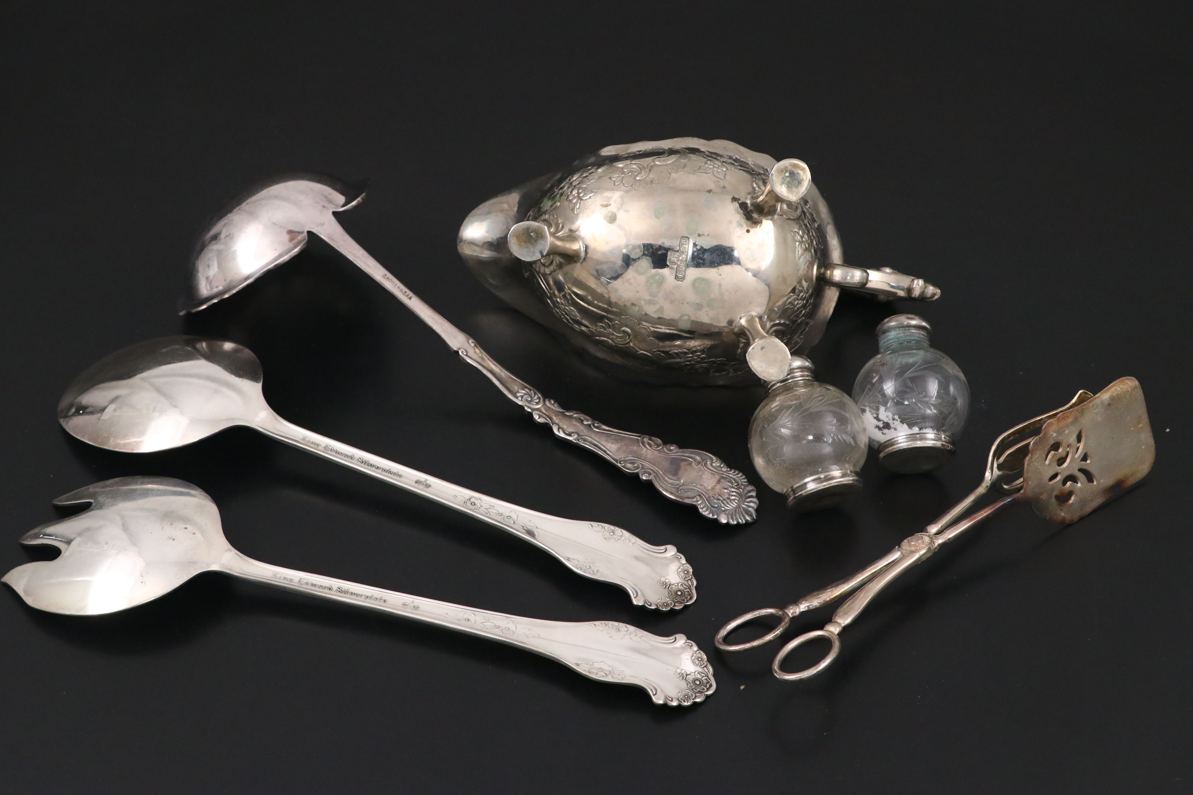 Folgate Hand-Chased Chafing Dish with More Silver Plate Tableware