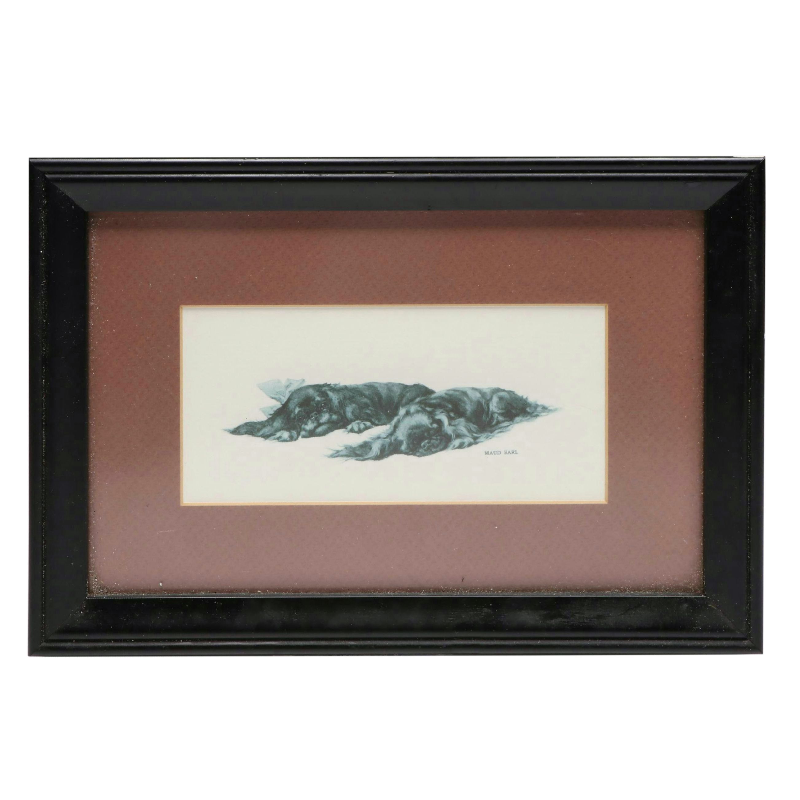 After Maud Earl Cocker Spaniel Seriolithograph on Canvas