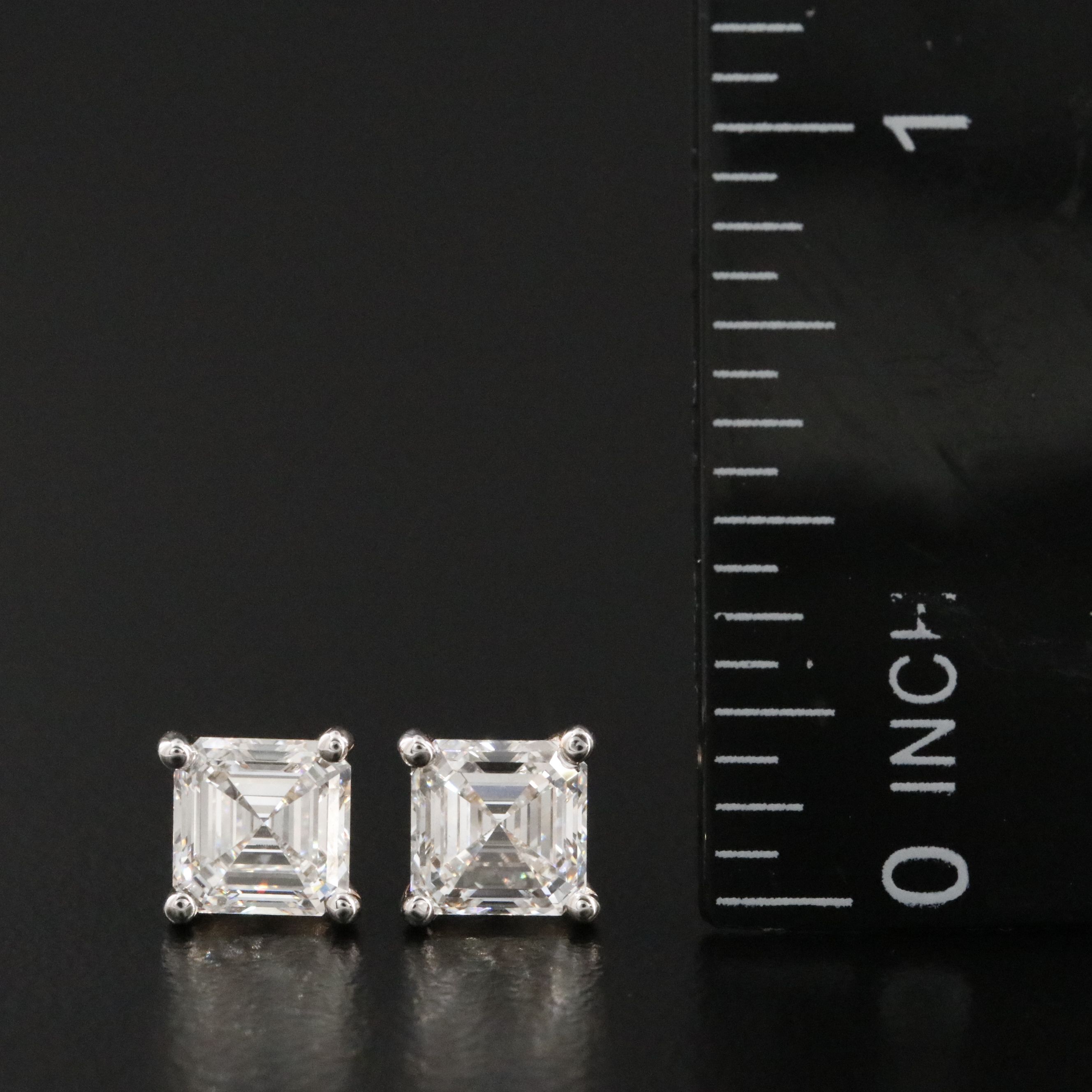 14K 2.15 CTW Lab Grown Diamond Stud Earrings with IGI Reports