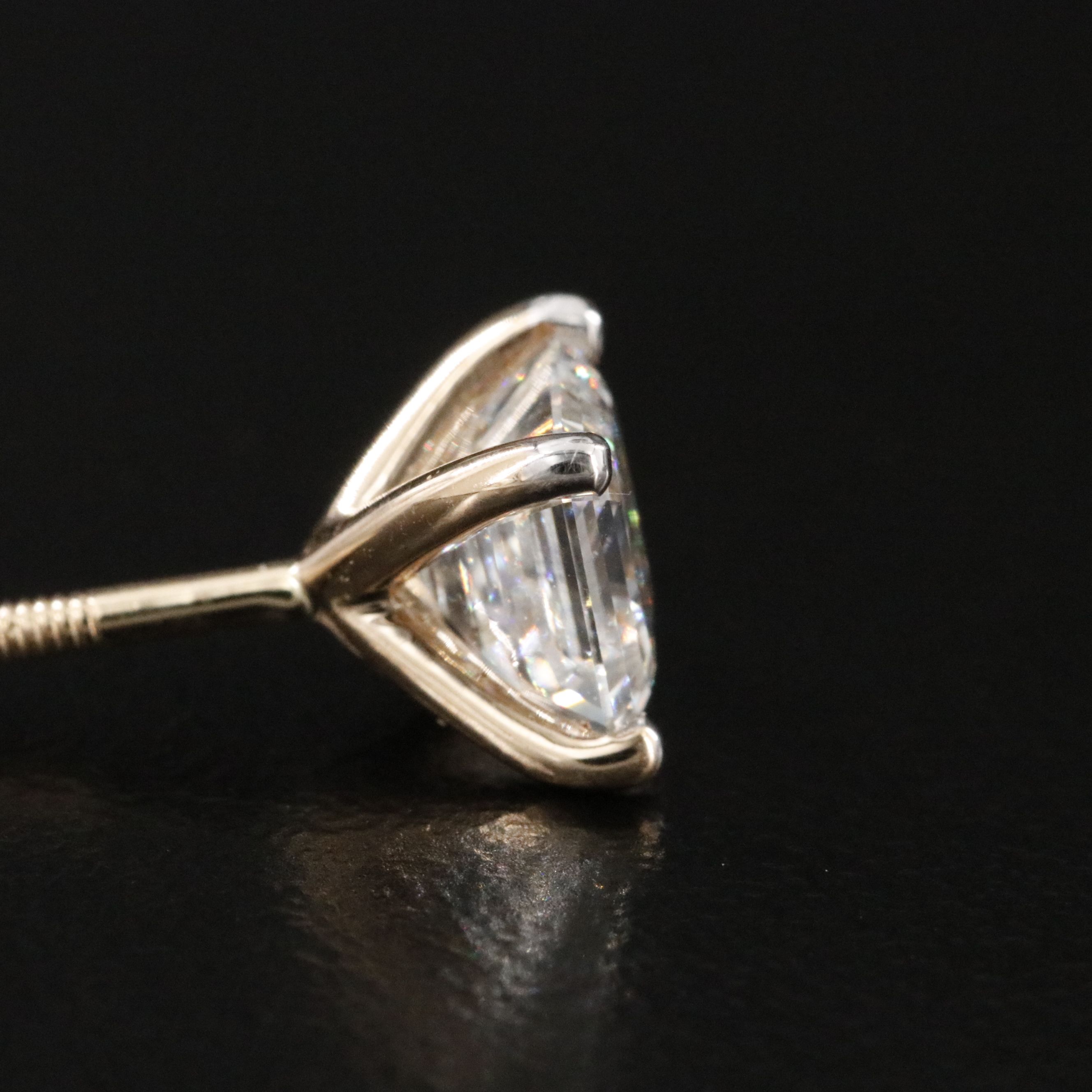 14K 2.15 CTW Lab Grown Diamond Stud Earrings with IGI Reports