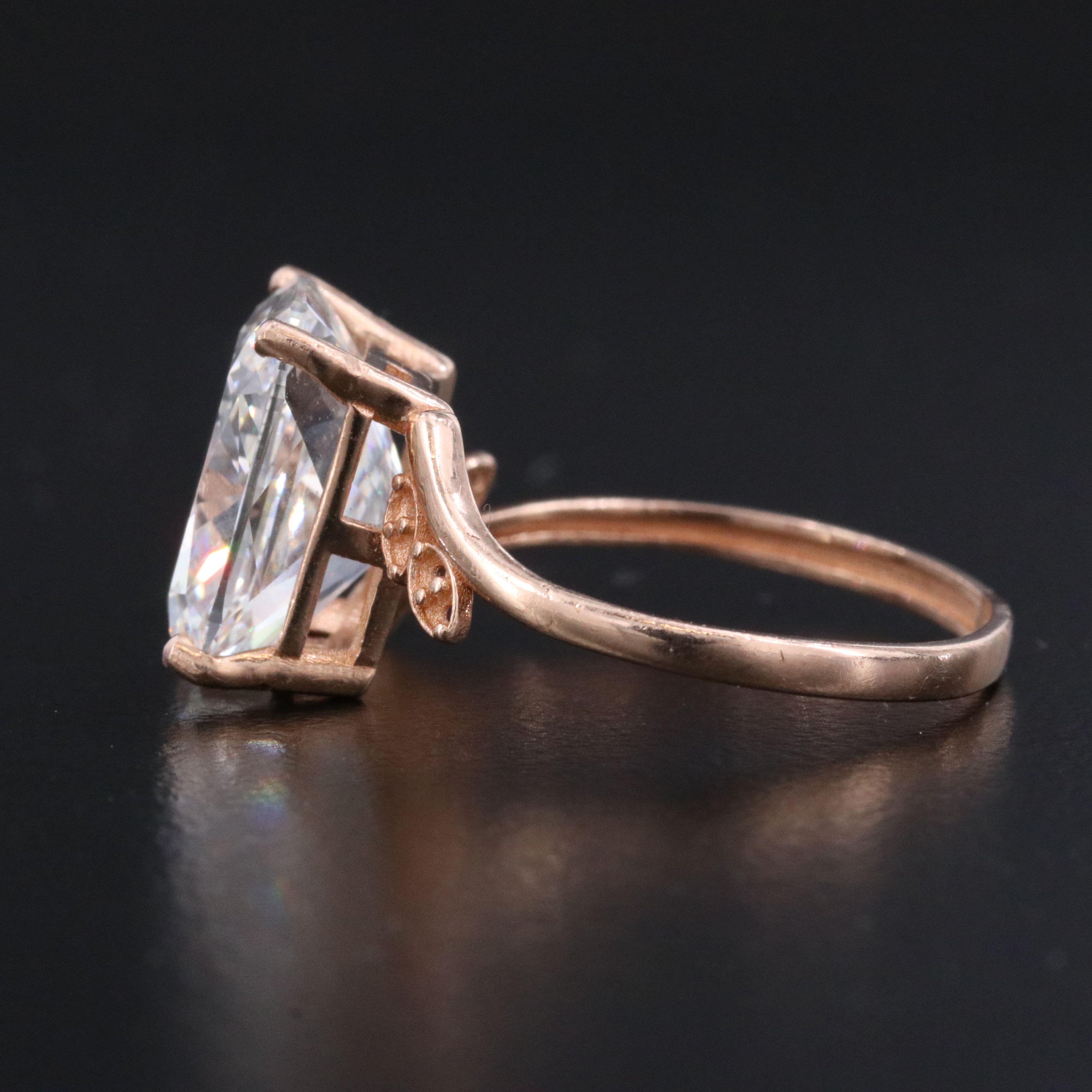 14K Rose Gold 5.05 CT Lab Grown Diamond Ring with IGI Report