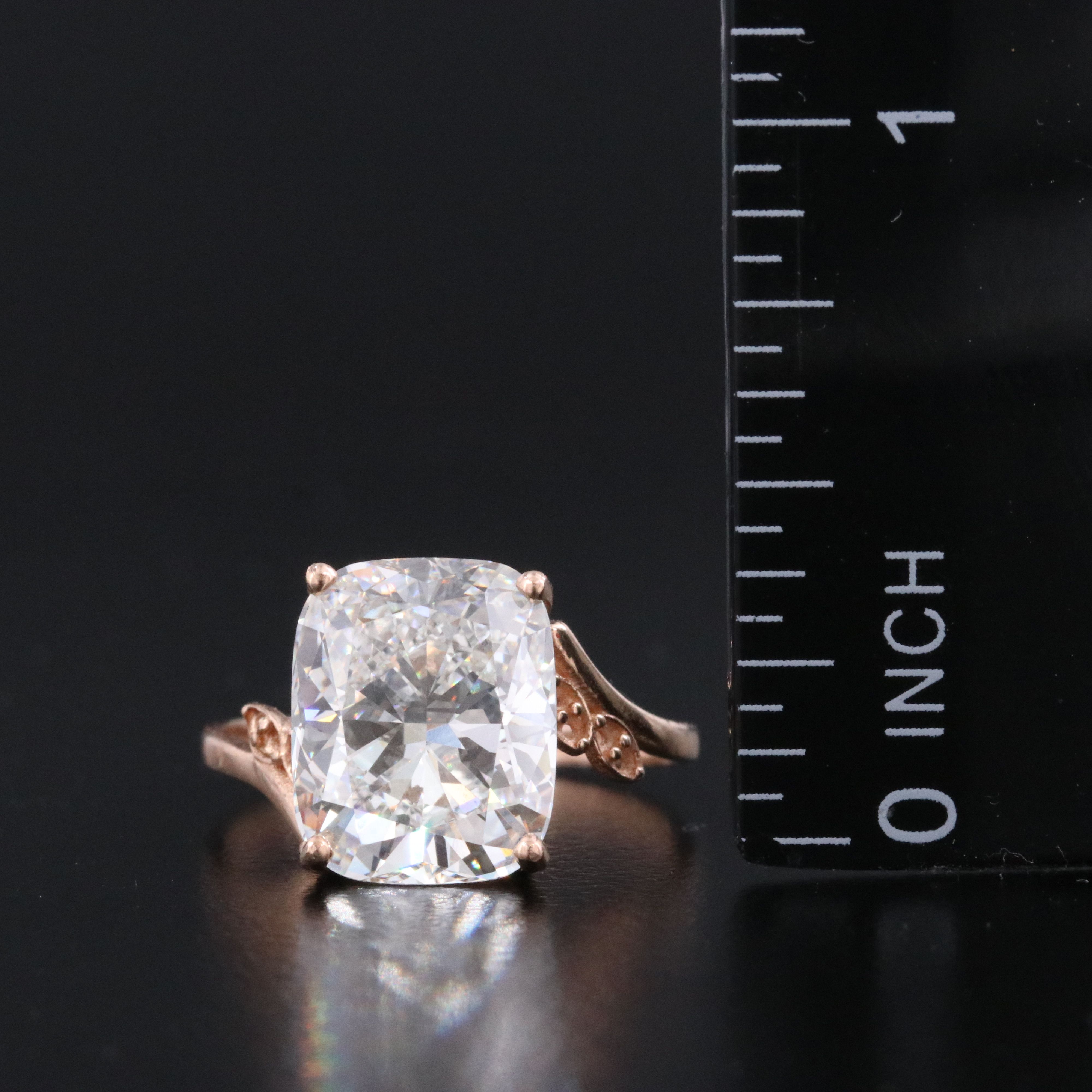 14K Rose Gold 5.05 CT Lab Grown Diamond Ring with IGI Report