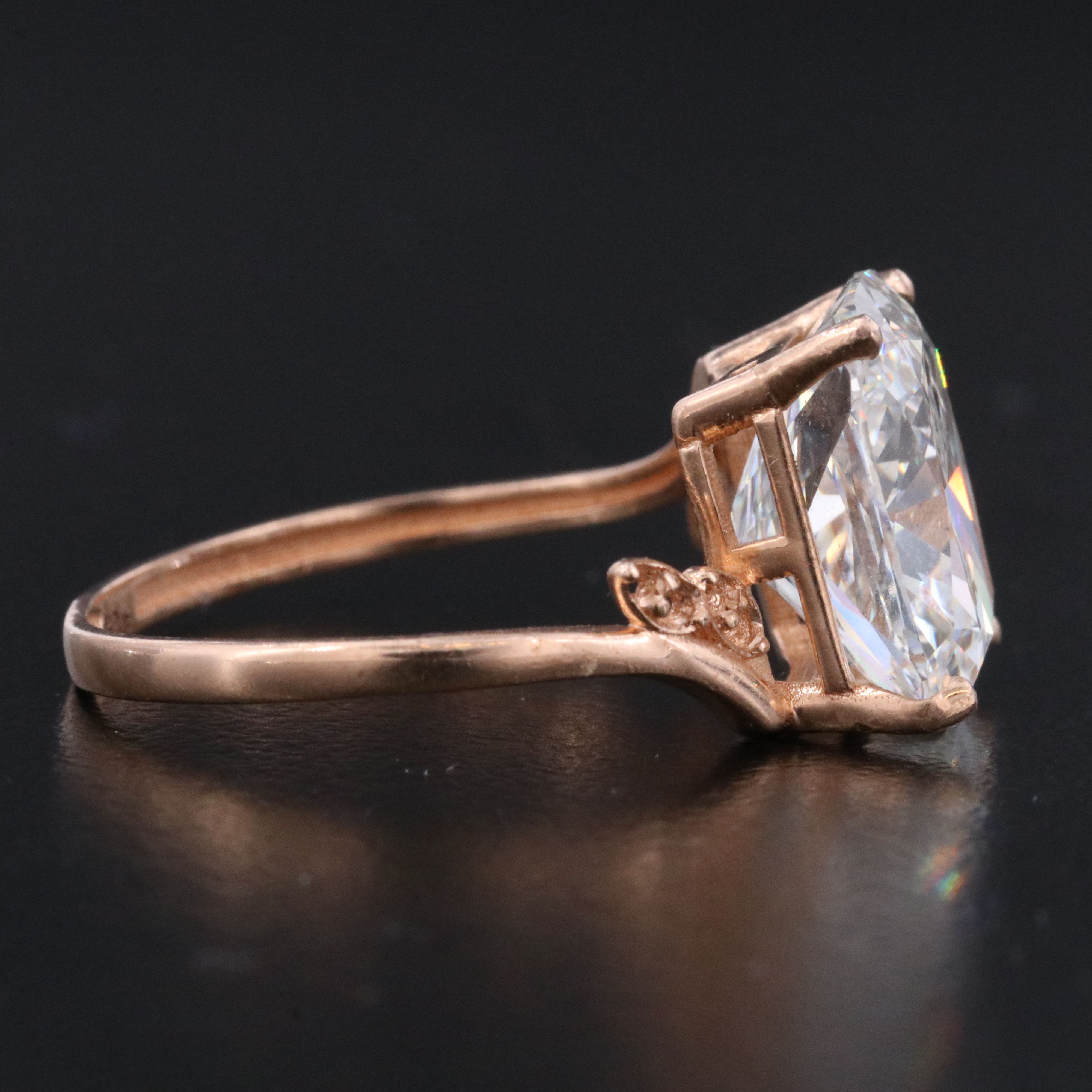 14K Rose Gold 5.05 CT Lab Grown Diamond Ring with IGI Report
