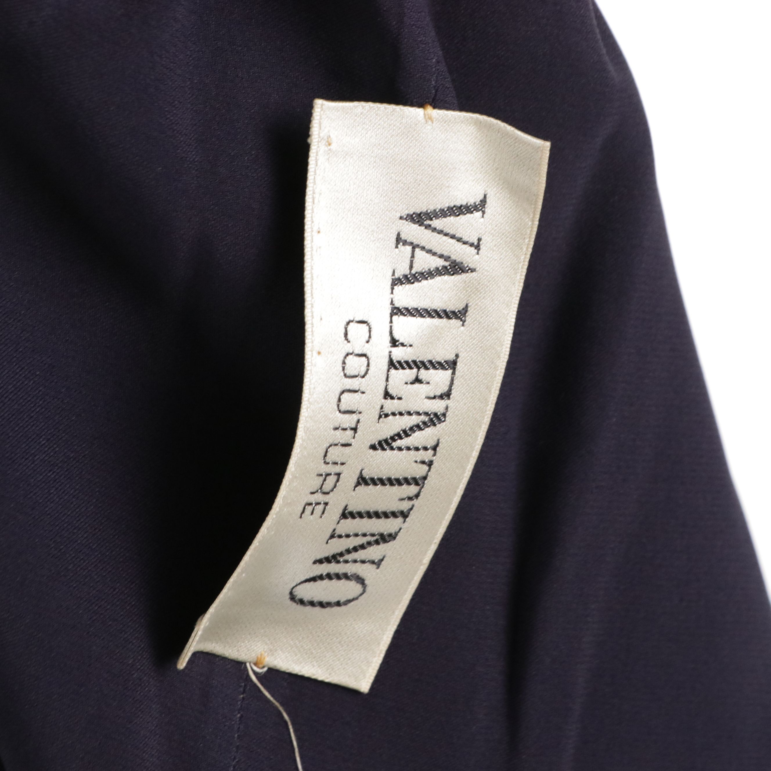 Valentino Couture Navy Blue Silk Blend Sleeveless Vest and Pencil Skirt Set