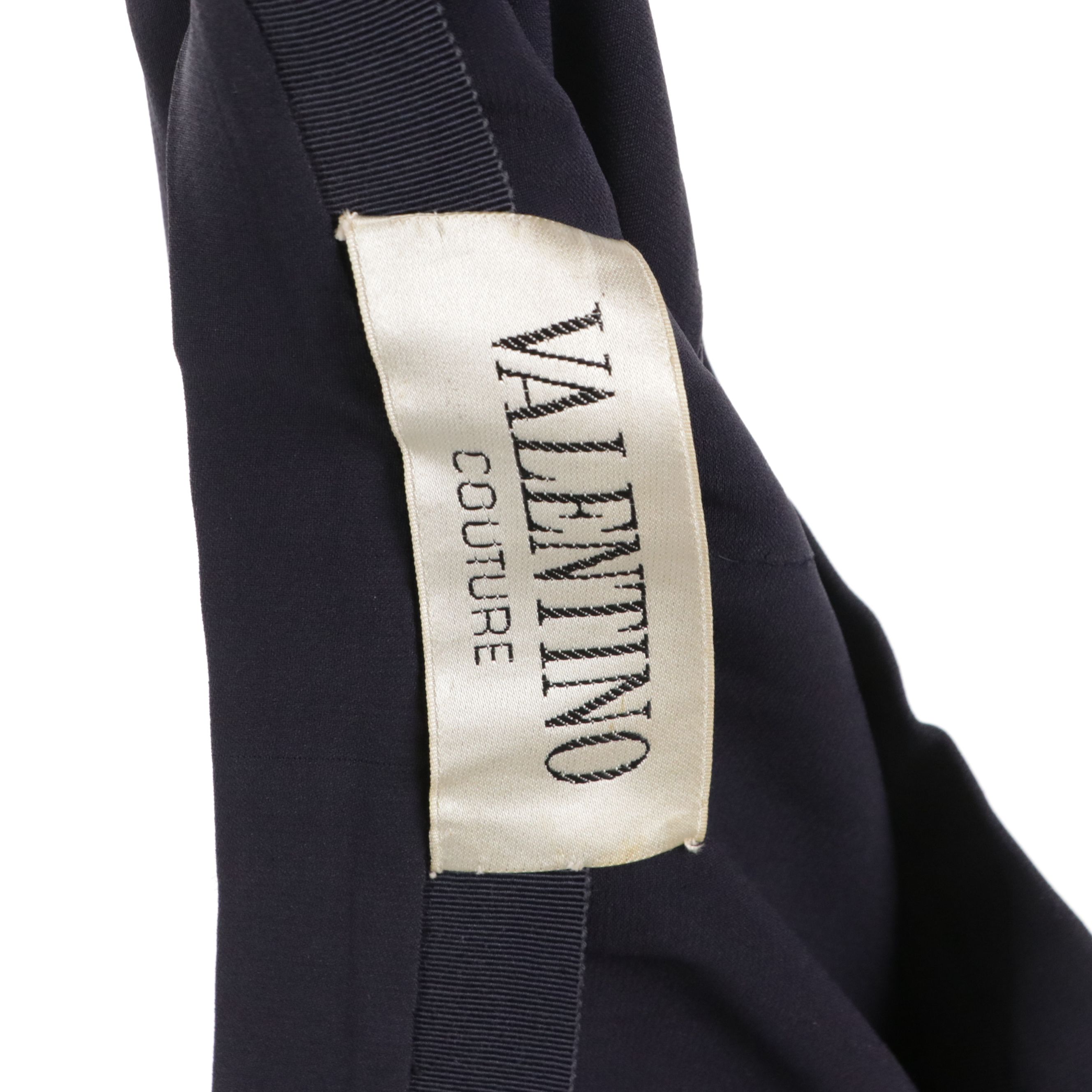 Valentino Couture Navy Blue Silk Blend Sleeveless Vest and Pencil Skirt Set