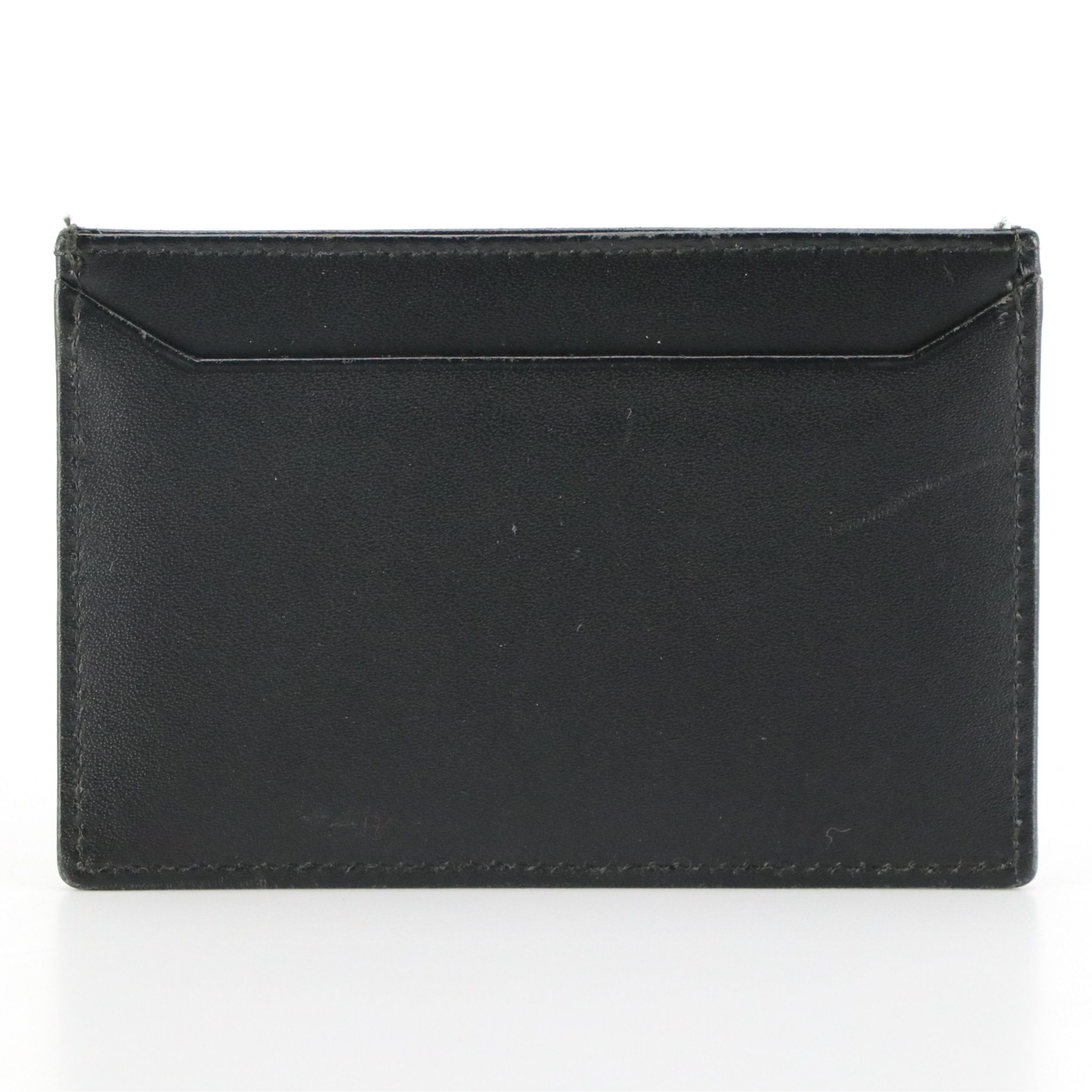 Prada Card Holder in Charcoal Grey Leather