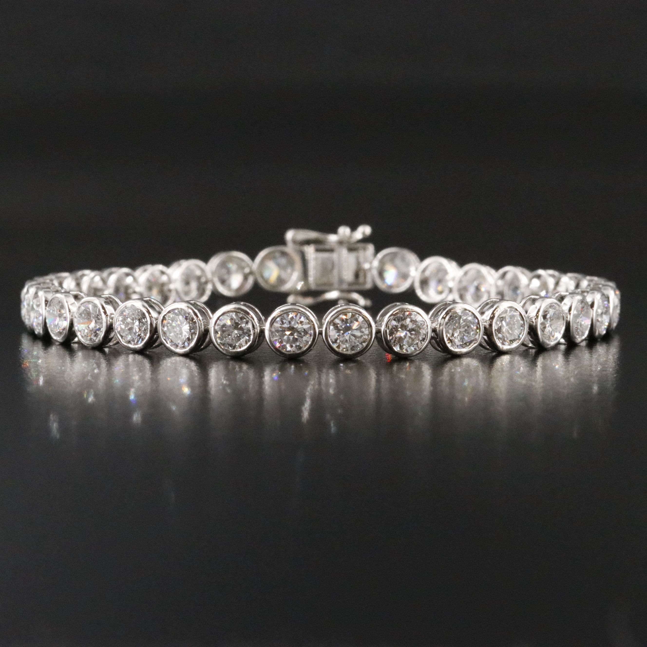 Platinum 13.40 CTW Lab Grown Diamond Bracelet