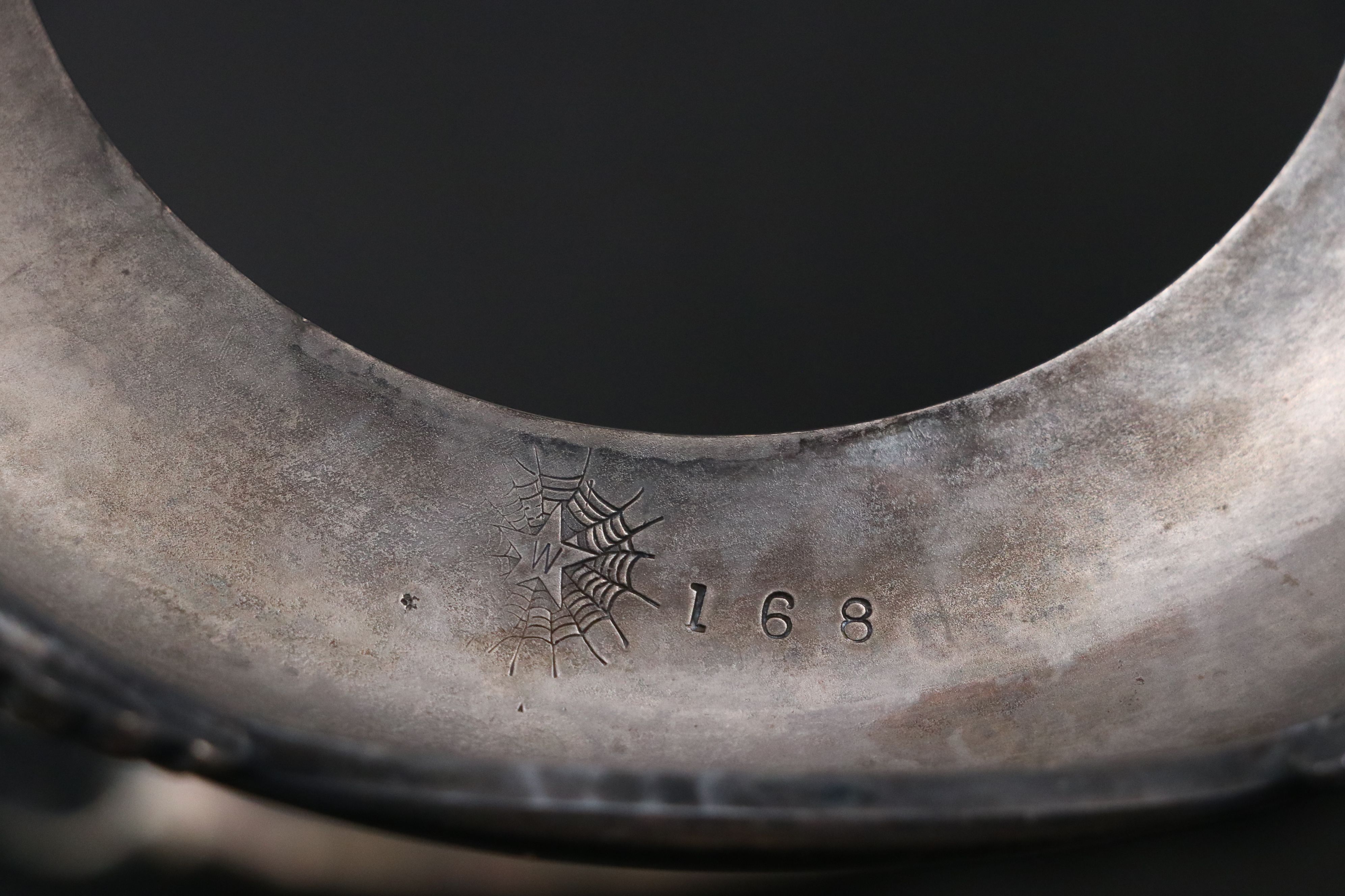 Webster Centerpiece Basket with Gorham and Other Silver Plate Tableware