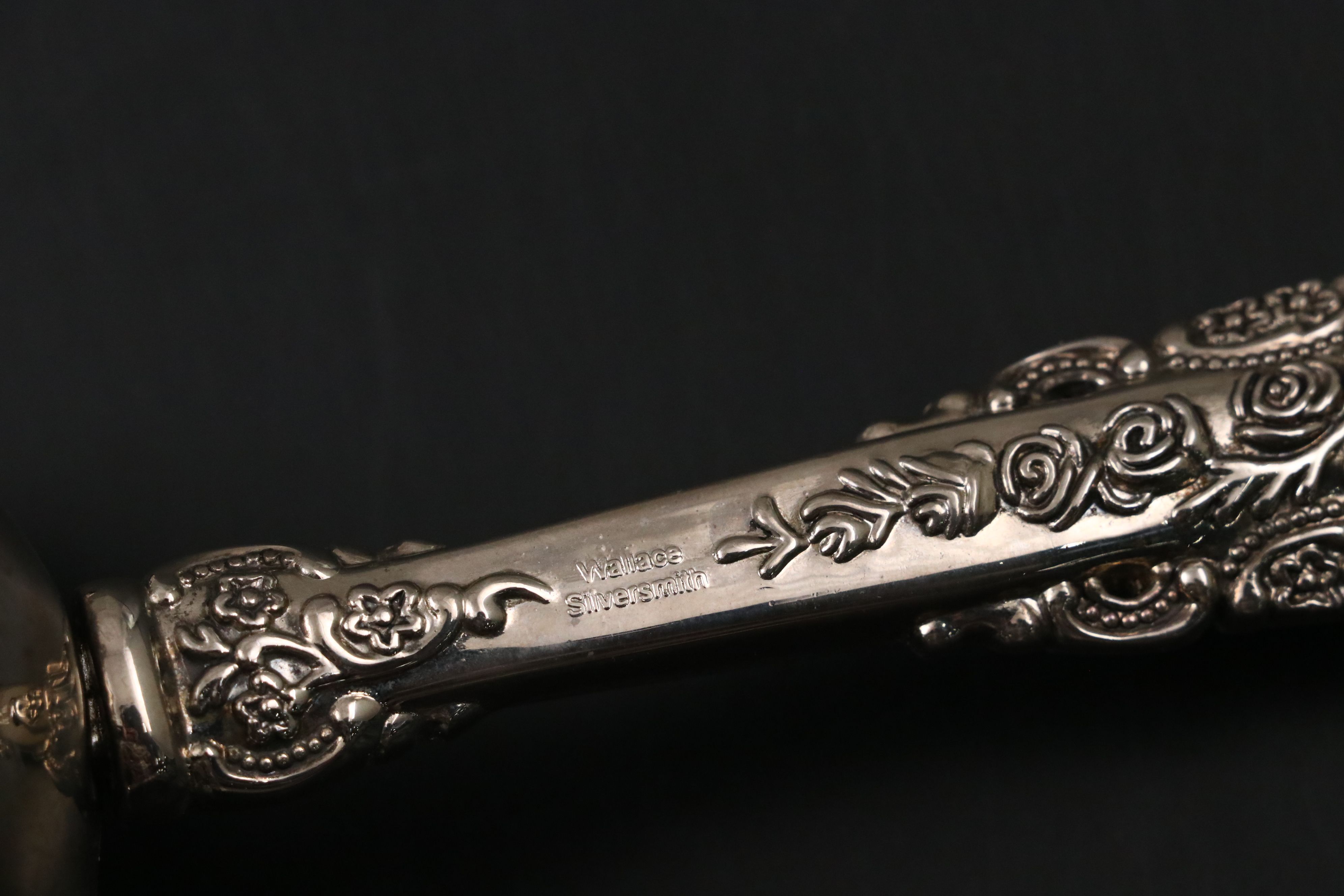 Webster Centerpiece Basket with Gorham and Other Silver Plate Tableware