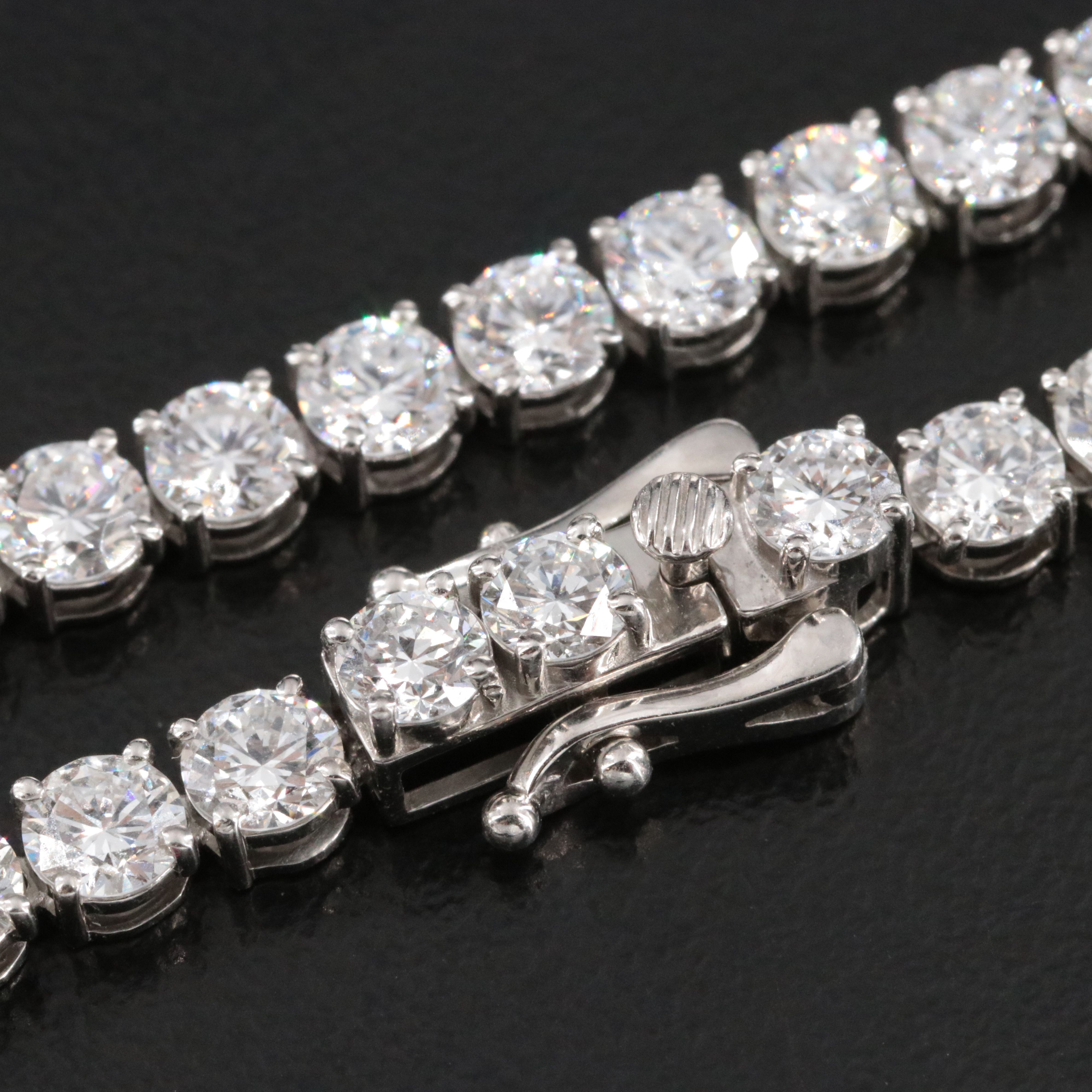 Platinum 22.42 CTW Lab Grown Diamond Necklace