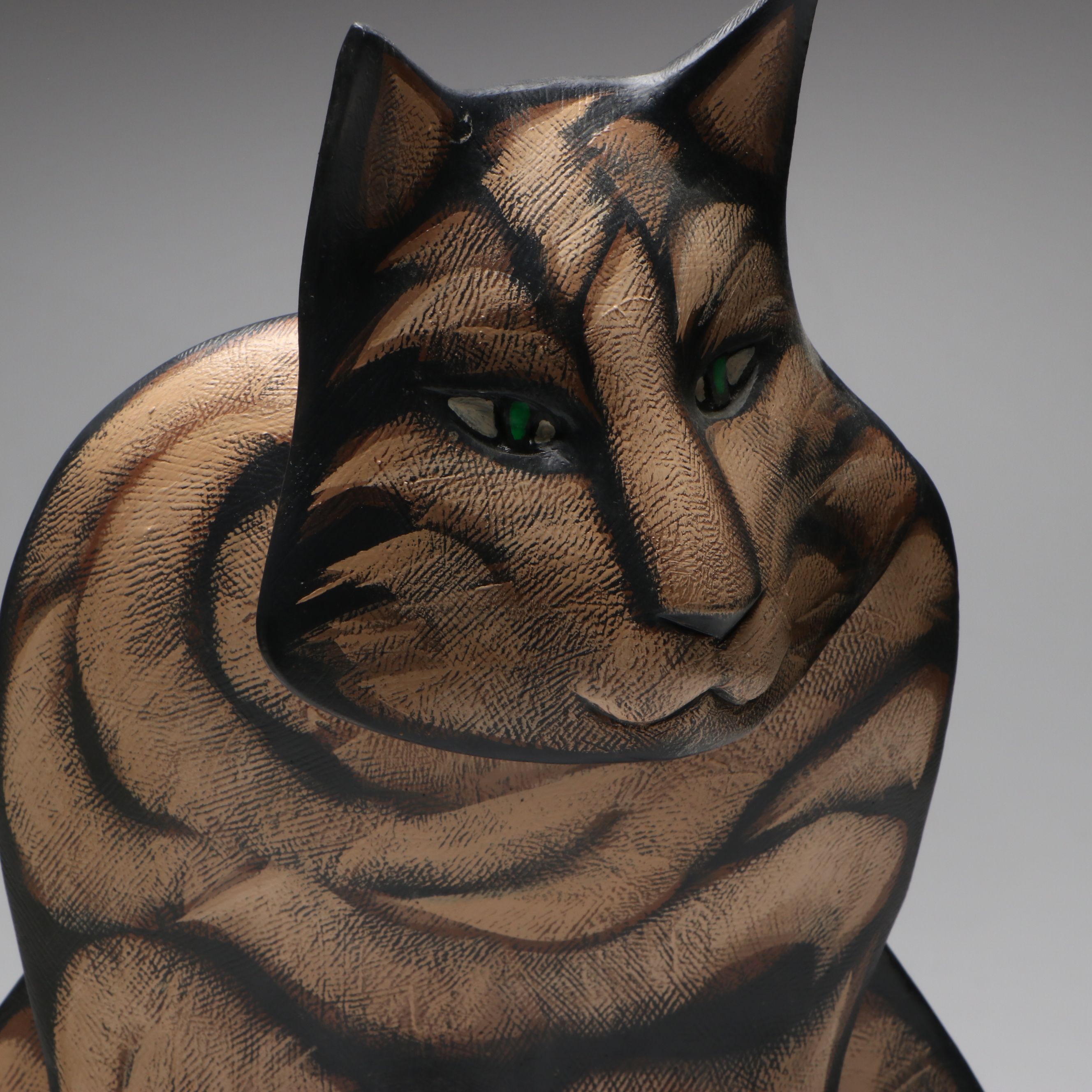 Lynda Pleet Menagerie Stylized Ceramic Cat Figurine