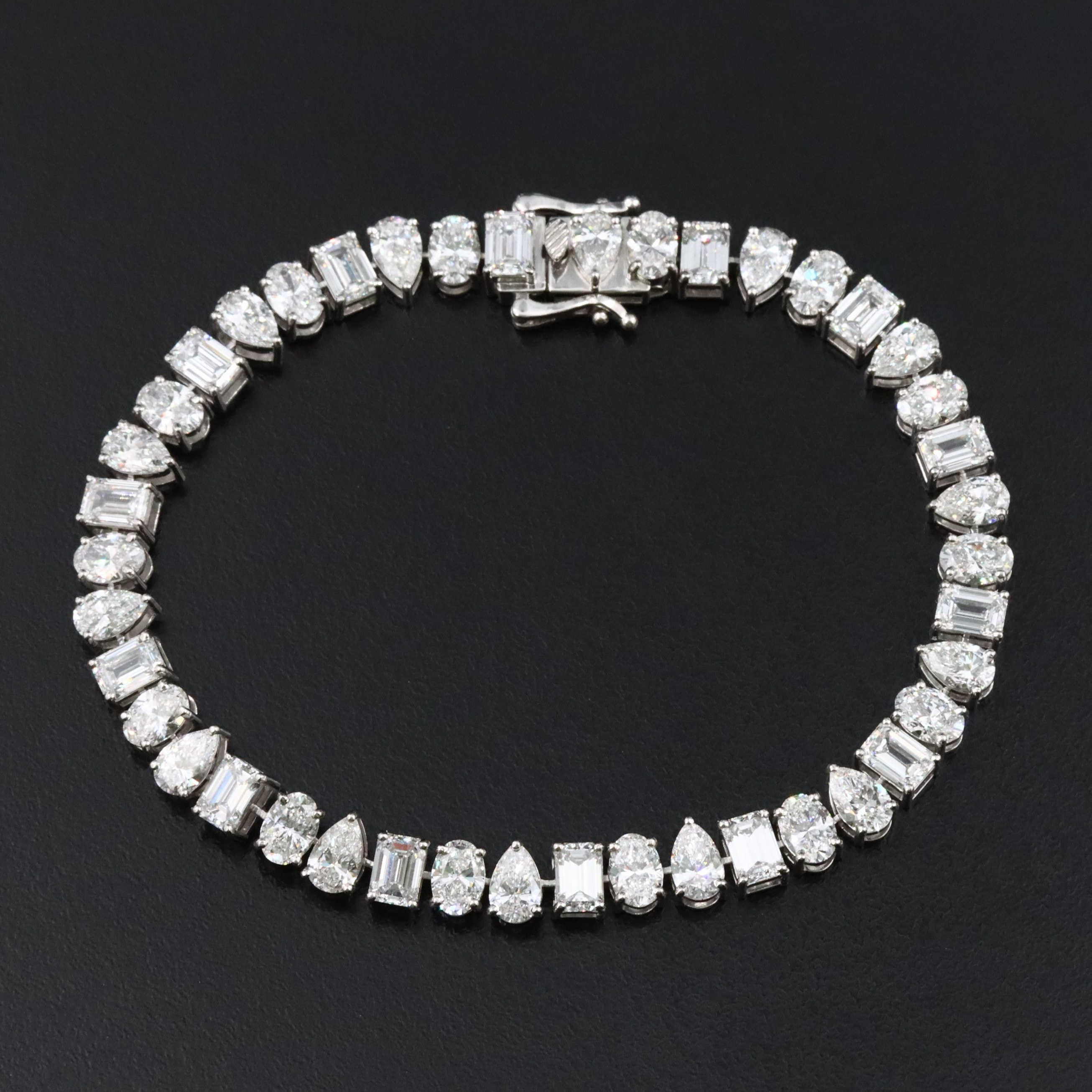 Platinum 15.88 CTW Lab Grown Diamond Bracelet