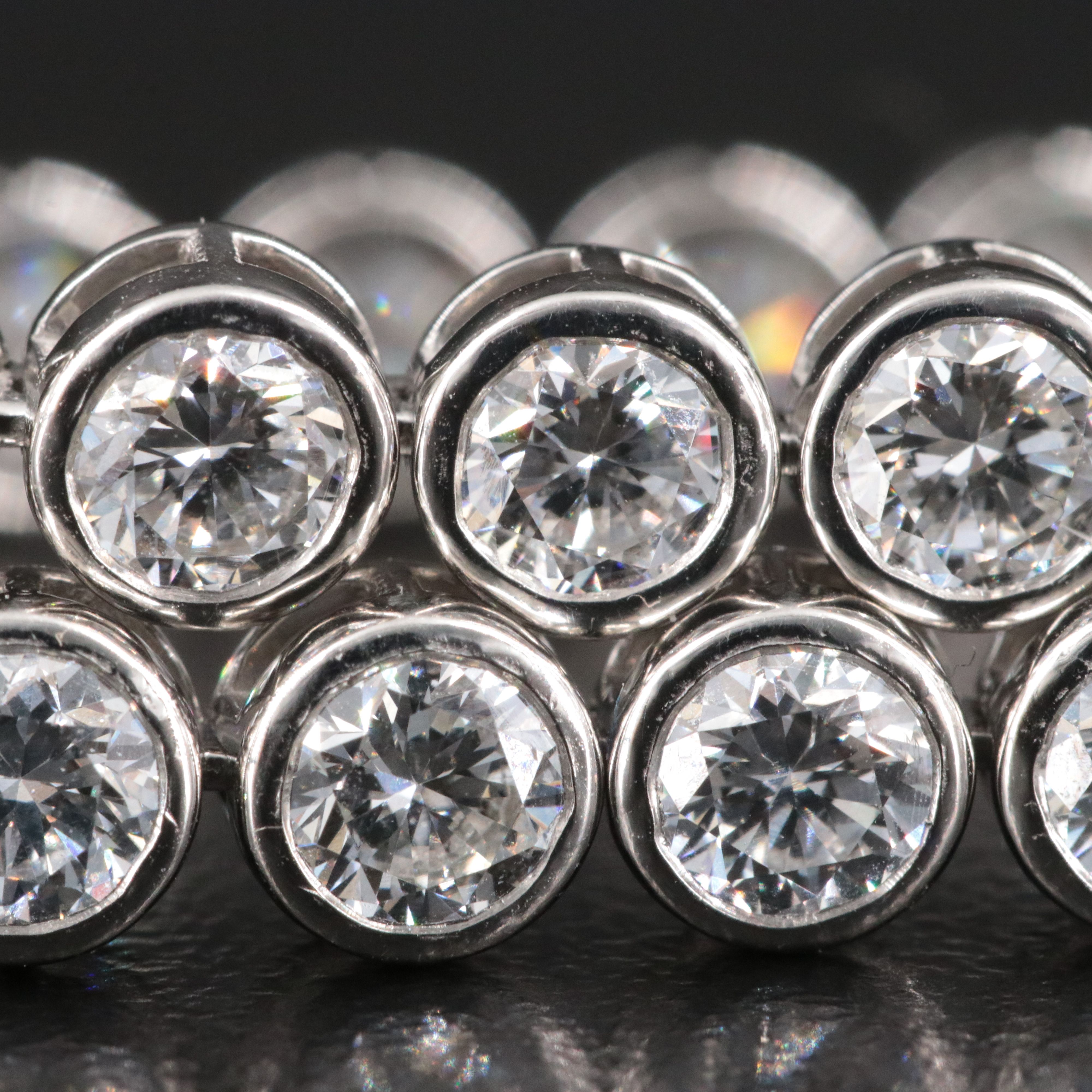 Platinum 10.29 CTW Lab Grown Diamond Line Bracelet