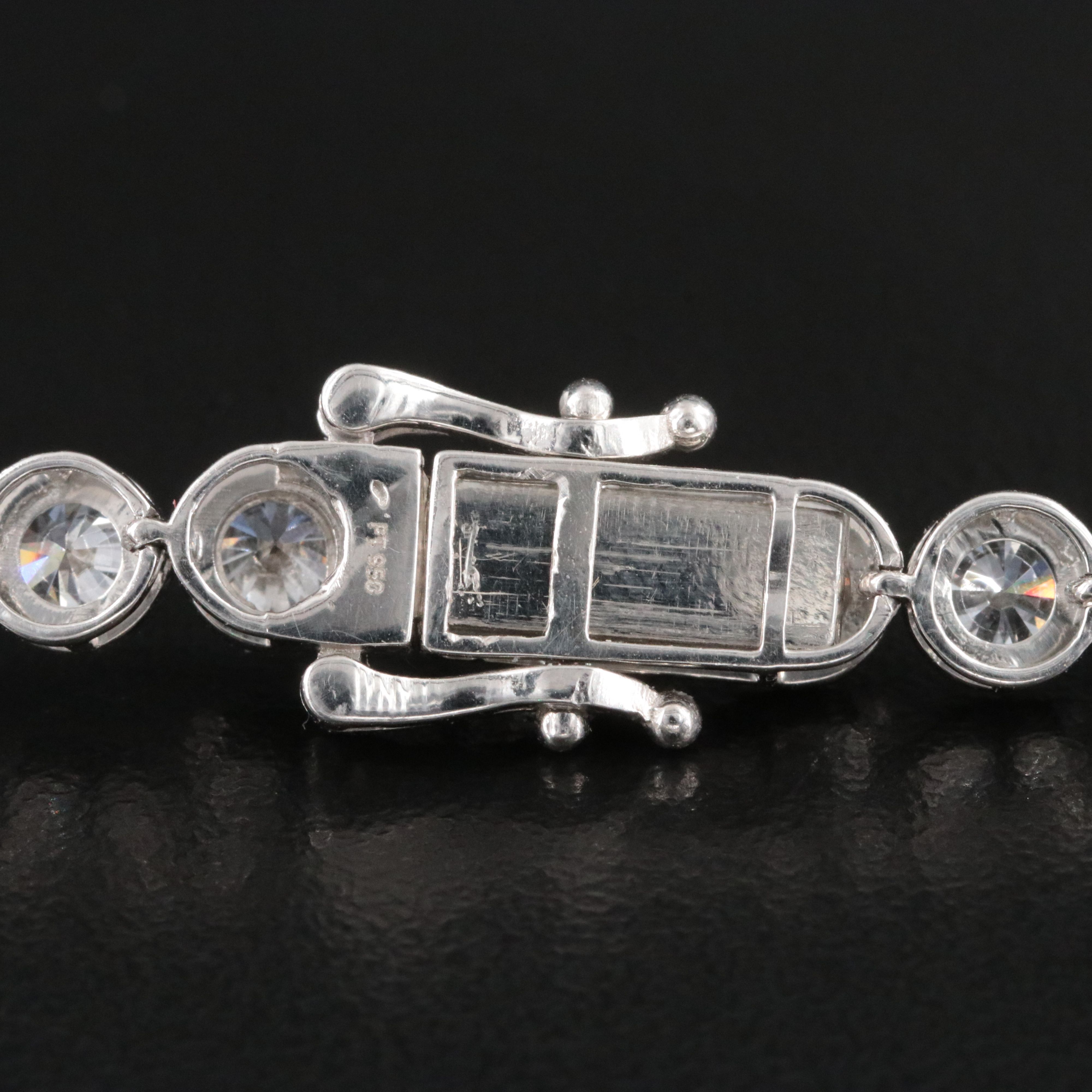 Platinum 10.29 CTW Lab Grown Diamond Line Bracelet