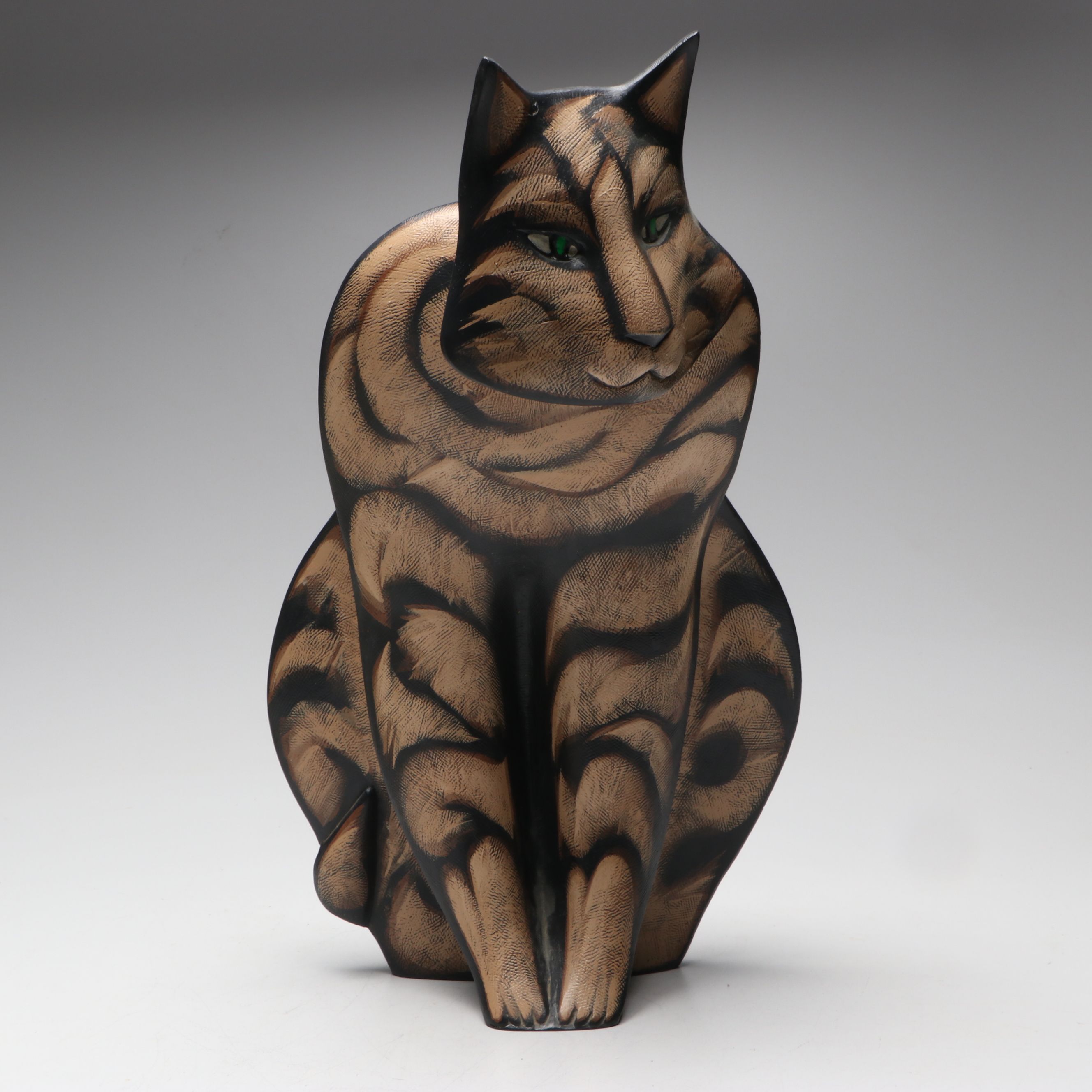 Lynda Pleet Menagerie Stylized Ceramic Cat Figurine