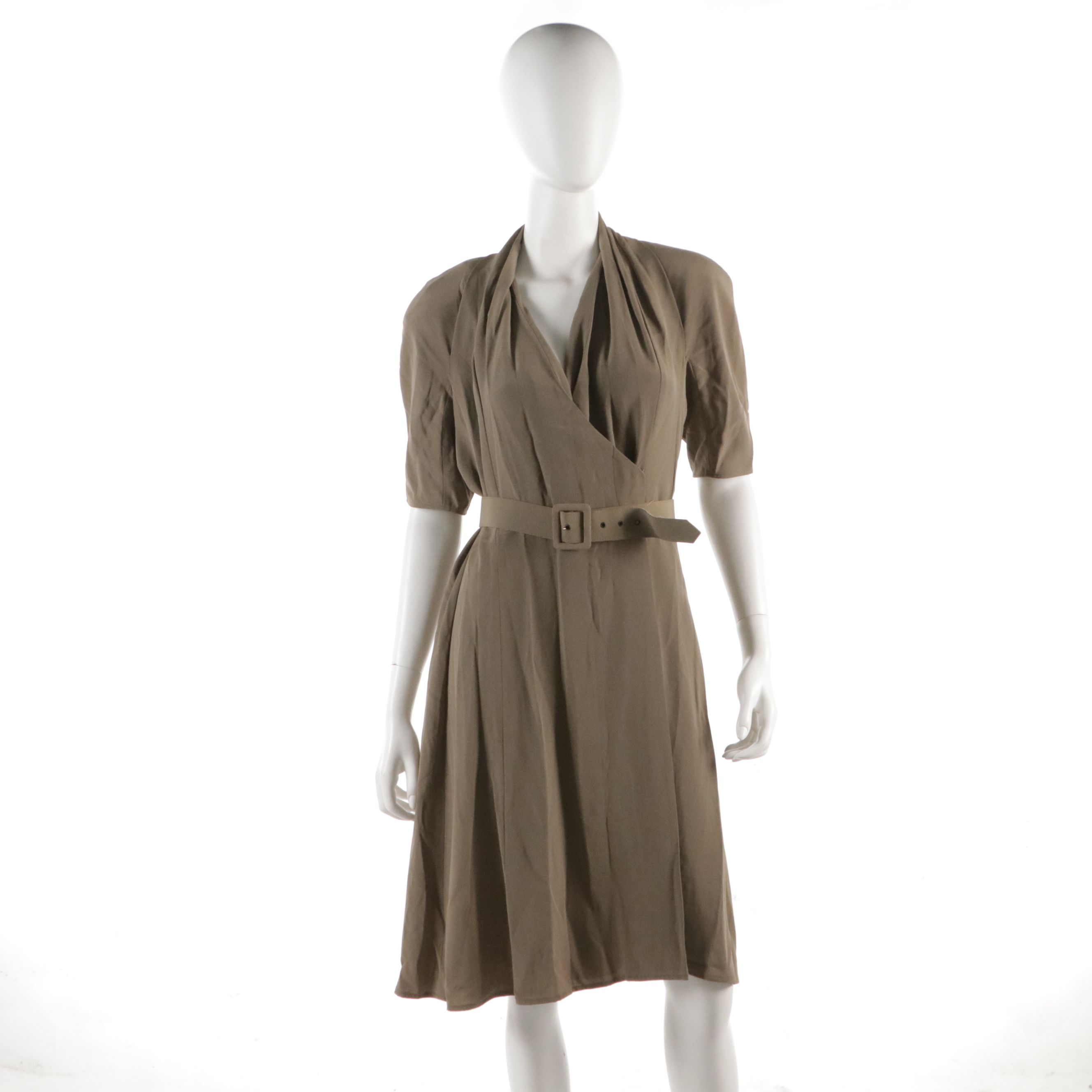 Giorgio Armani Belted Wrap Dress in Silk Blend