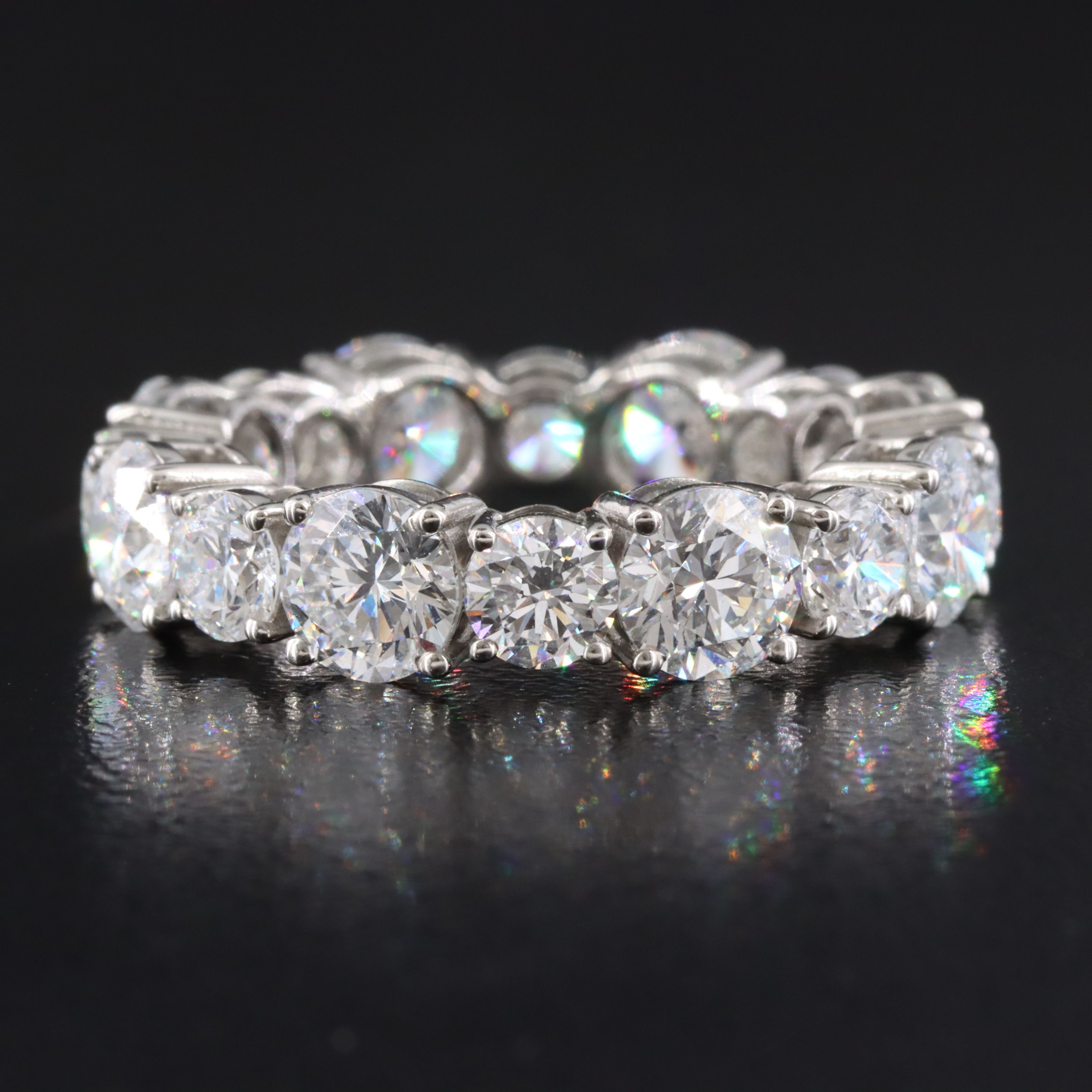 Platinum 6.78 CTW Lab Grown Diamond Eternity Band
