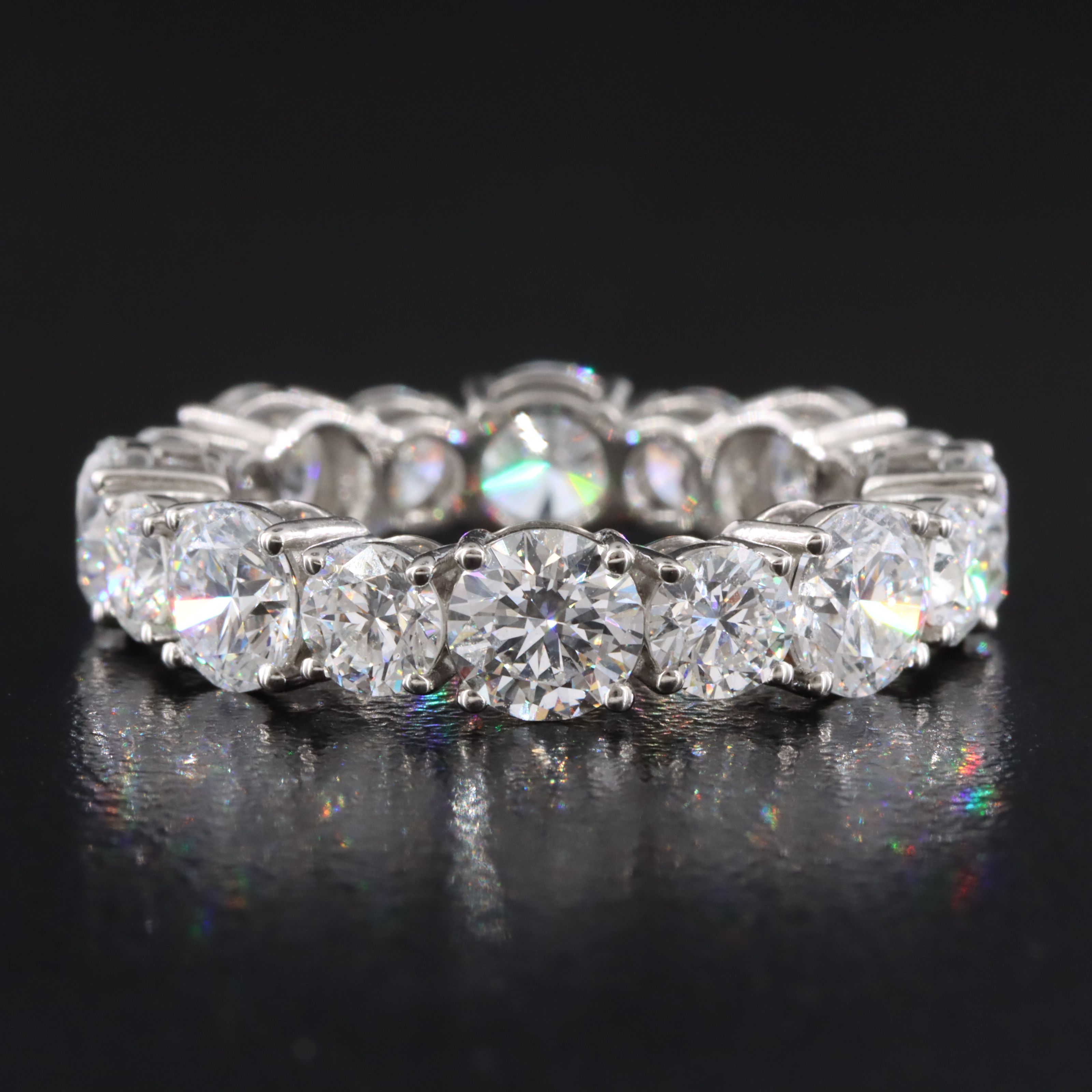 Platinum 6.78 CTW Lab Grown Diamond Eternity Band