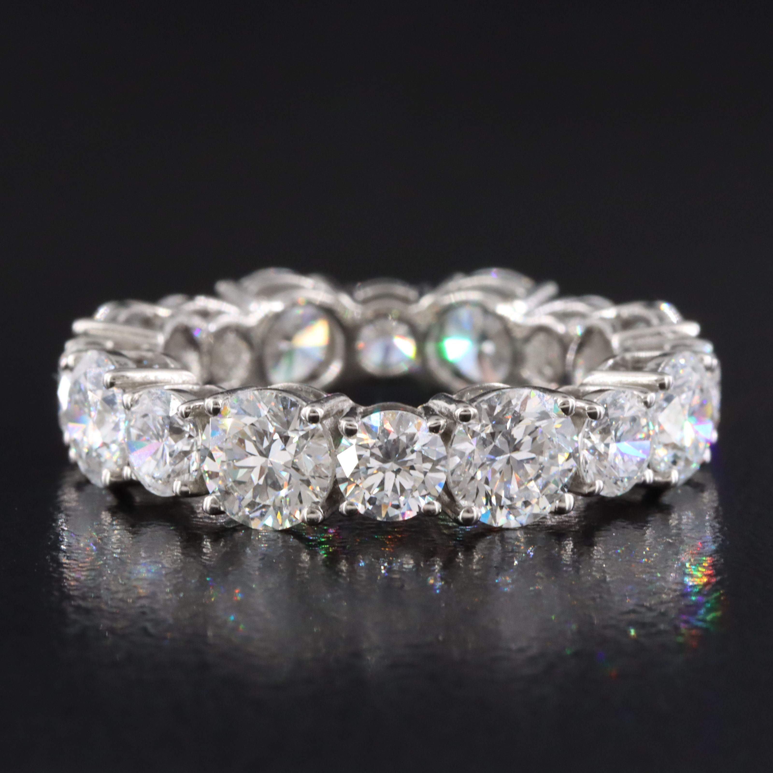 Platinum 6.78 CTW Lab Grown Diamond Eternity Band