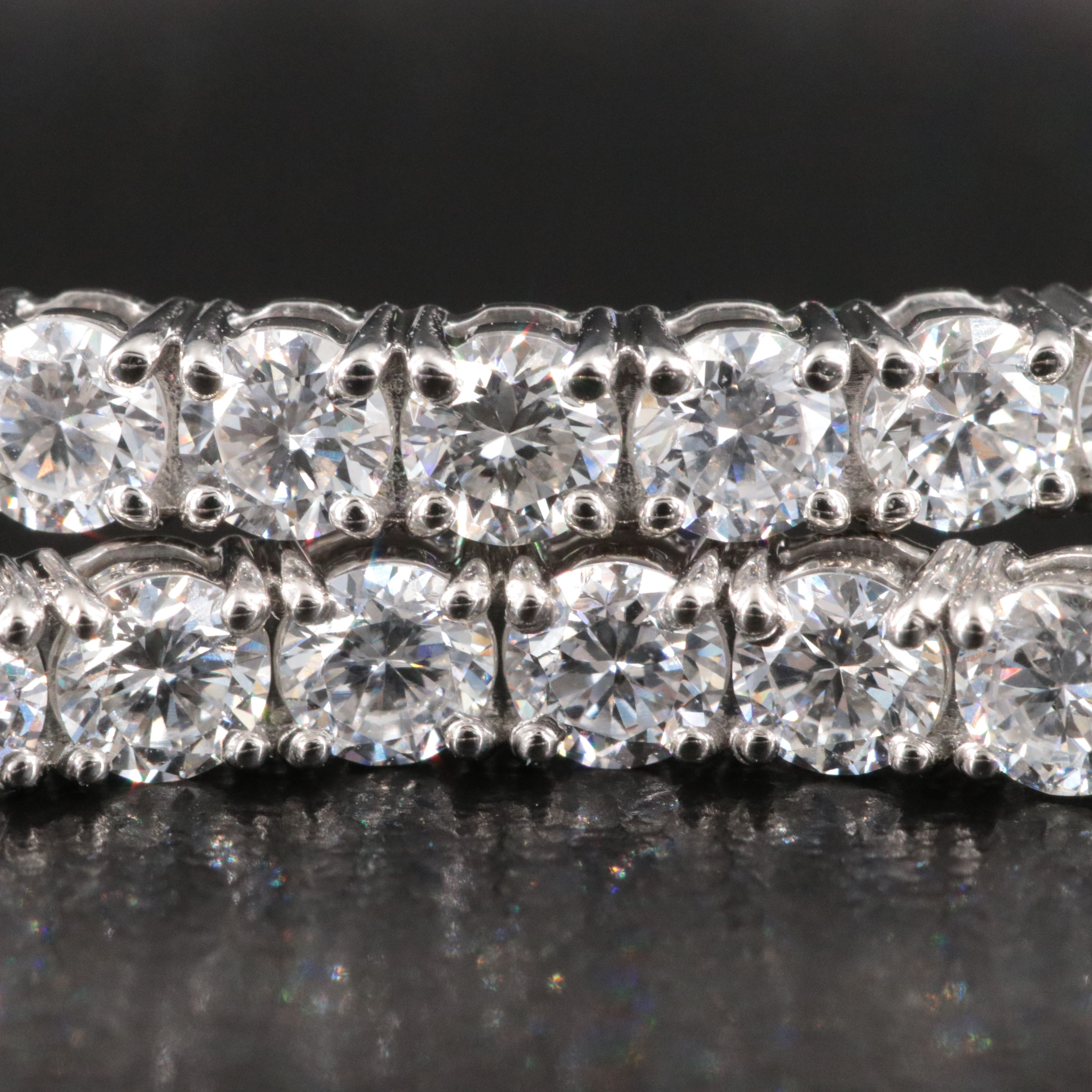 Platinum 7.89 CTW Lab Grown Inside-Out Hoop Earrings