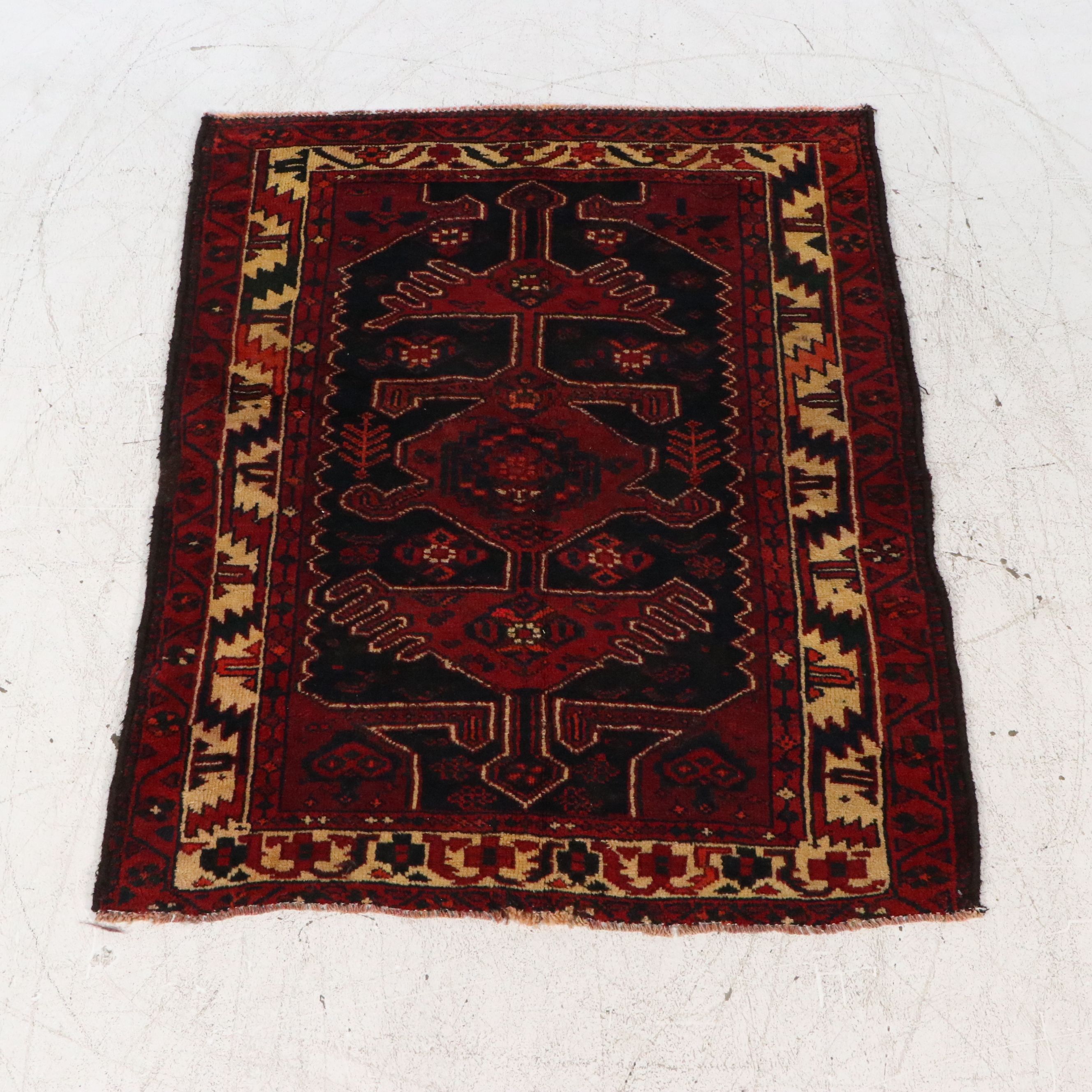 4'9 x 6' Hand-Knotted Afghan Baluch Area Rug