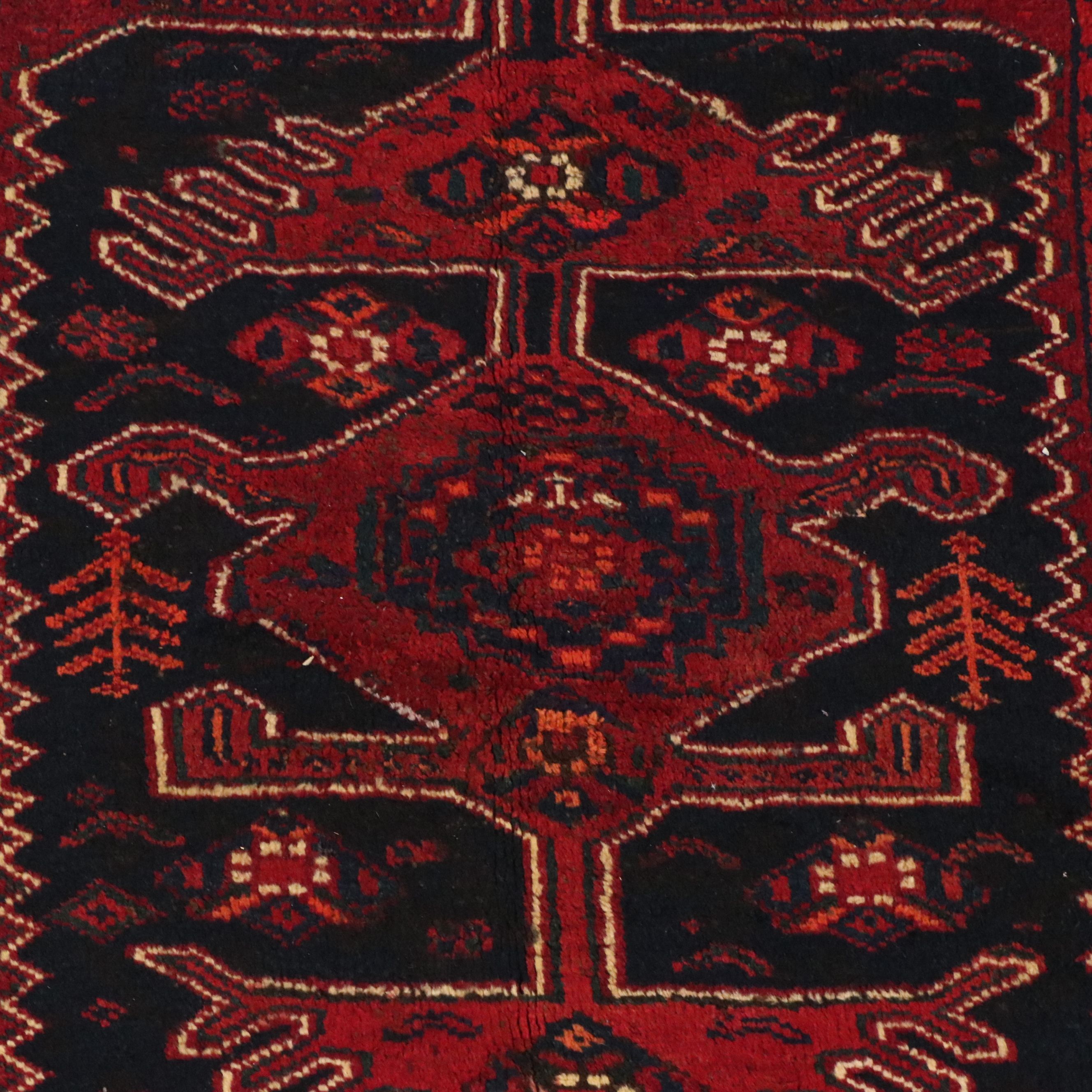 4'9 x 6' Hand-Knotted Afghan Baluch Area Rug