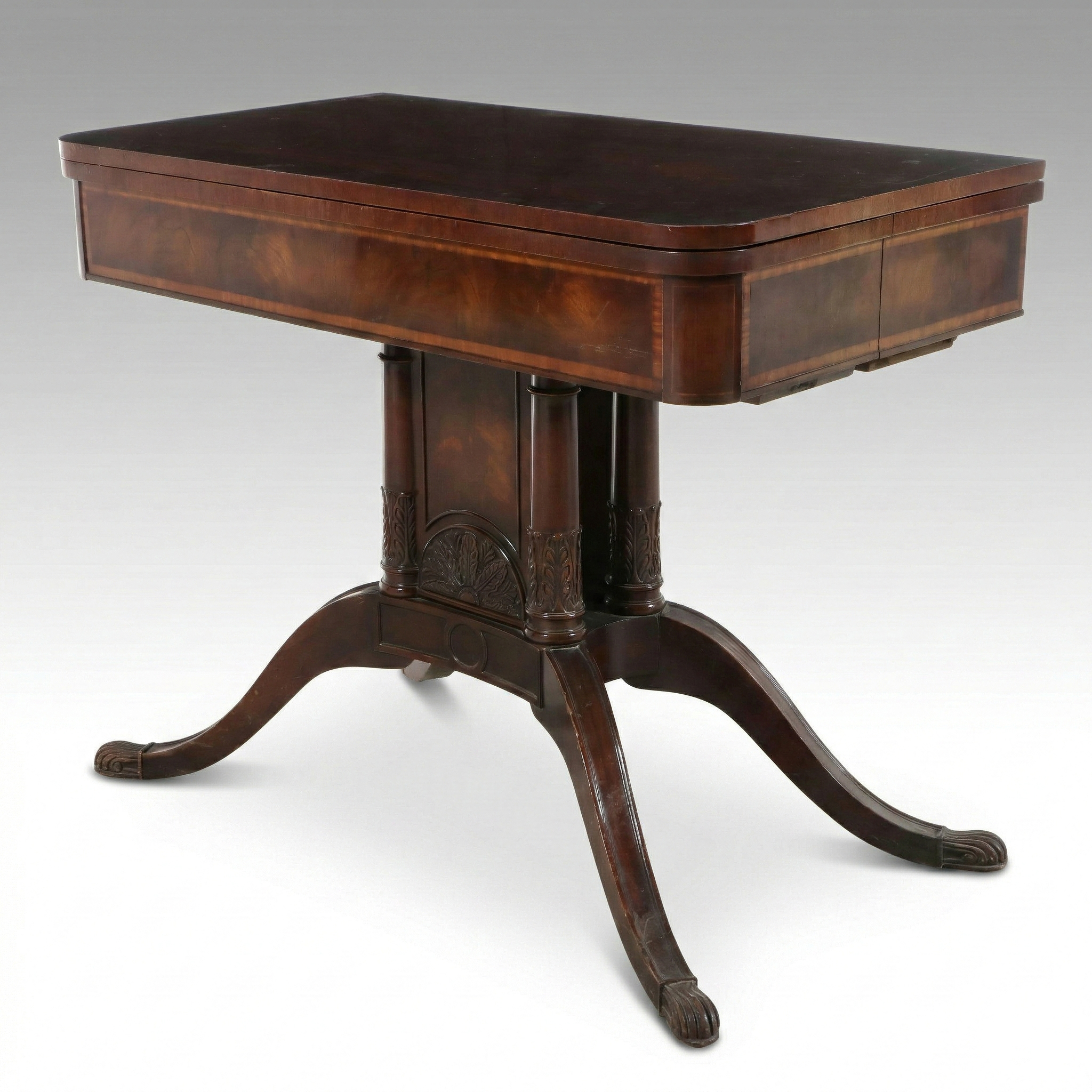Weiman Furniture Co. Mahogany Duncan Phyfe Style Games Table
