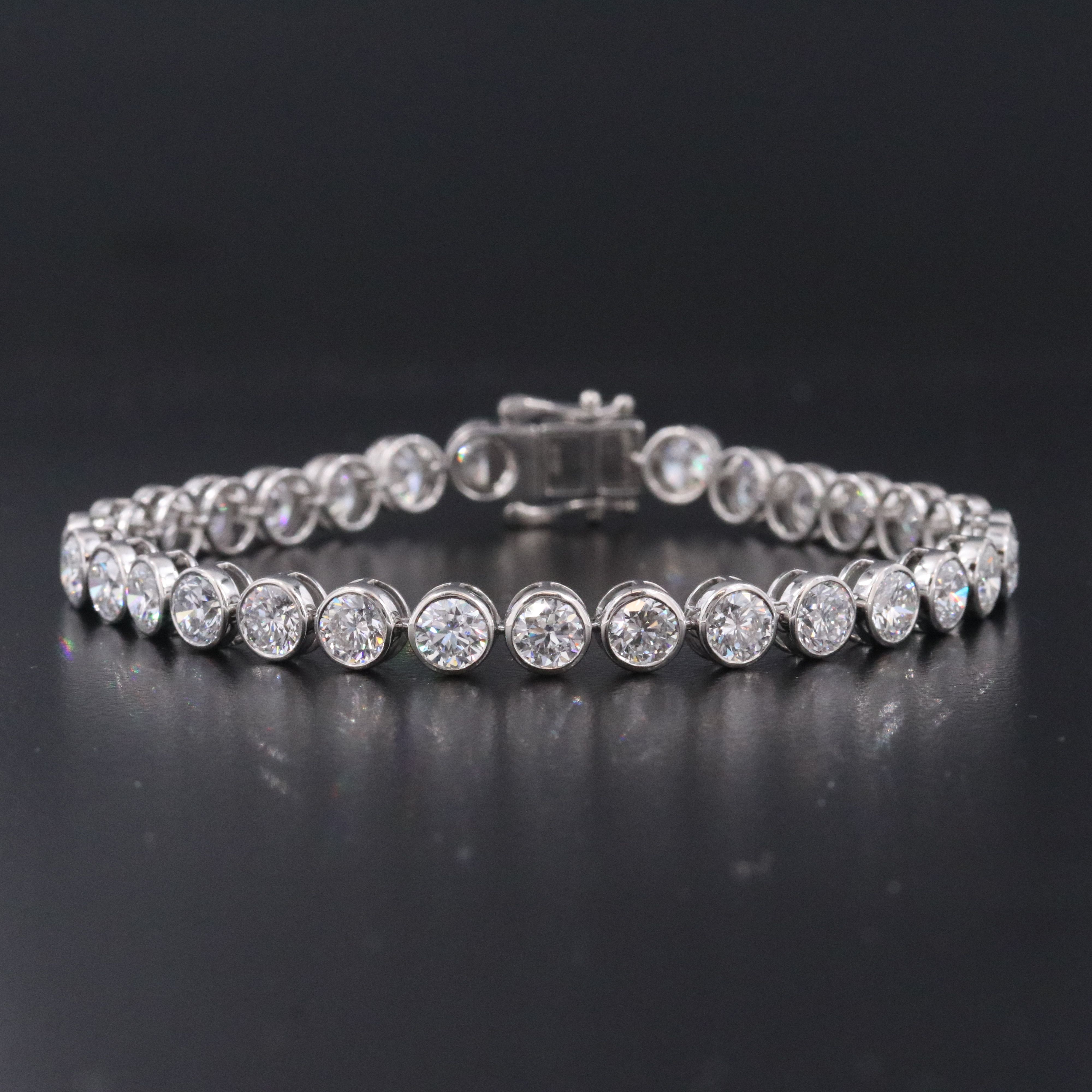 Platinum 13.27 CTW Lab Grown Diamond Bracelet