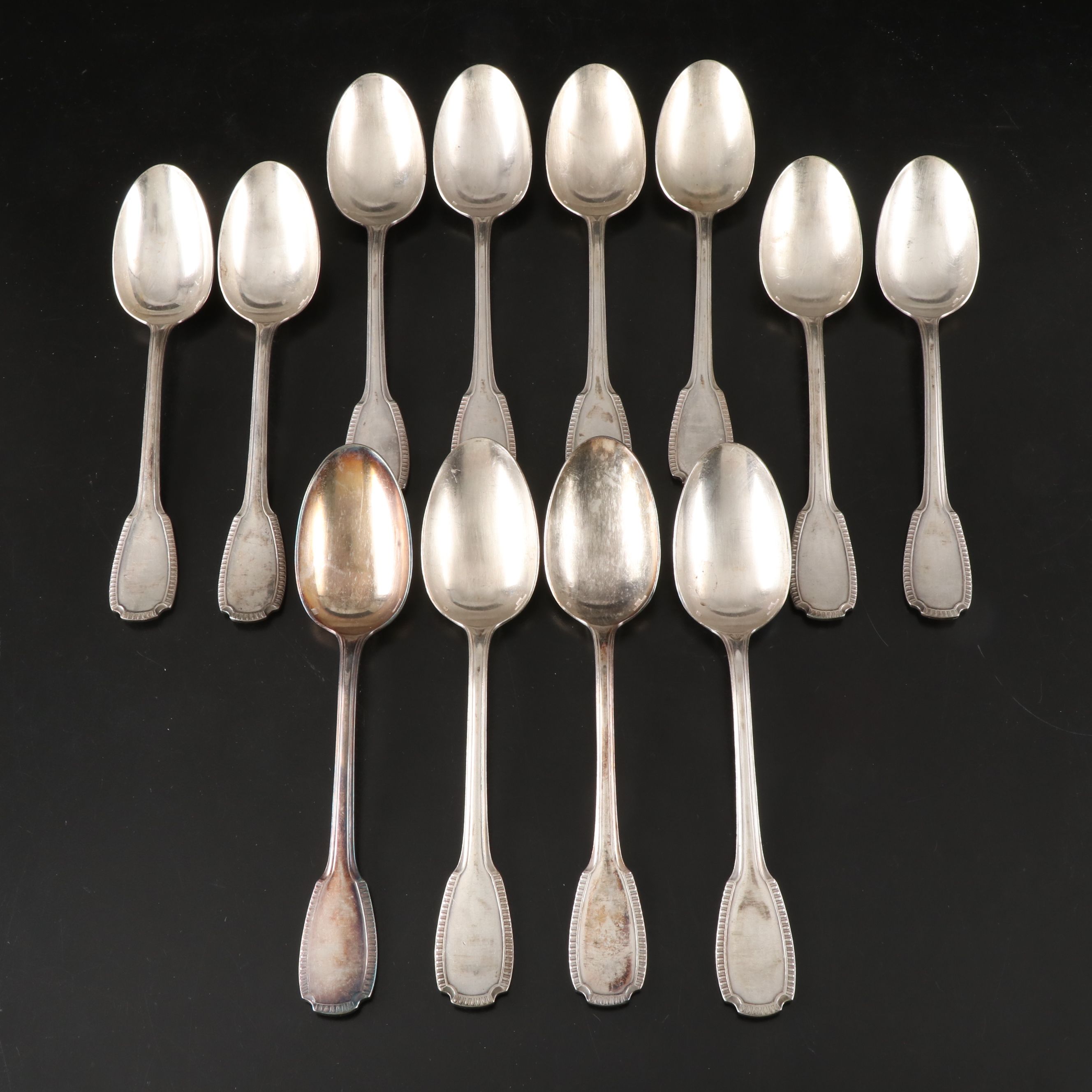 Christofle "Godrons" Silver Plate Spoons