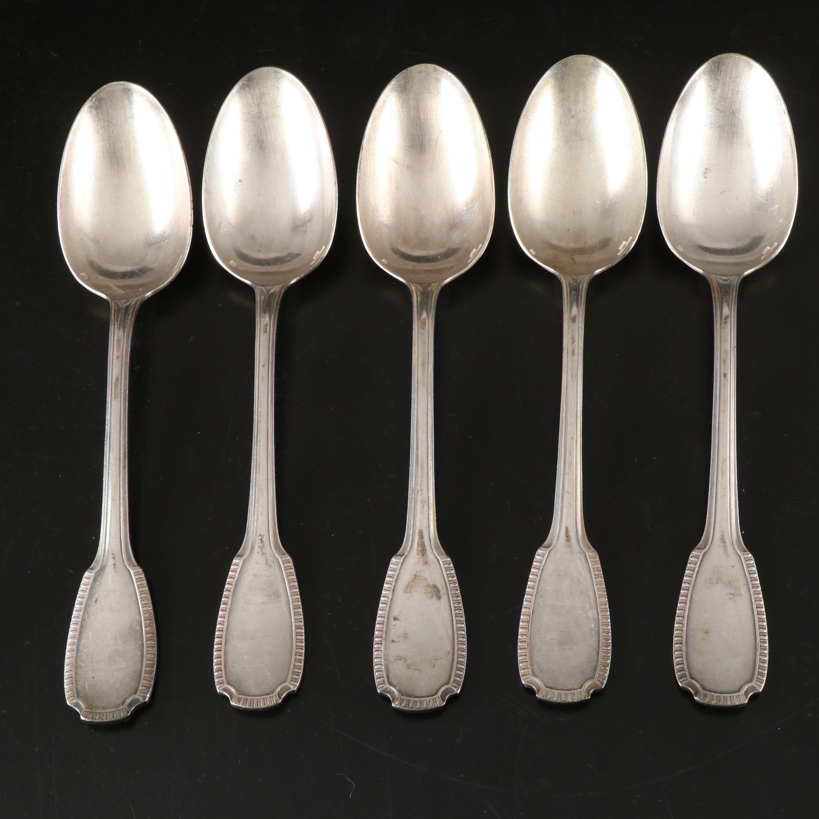 Christofle "Godrons" Silver Plate Spoons