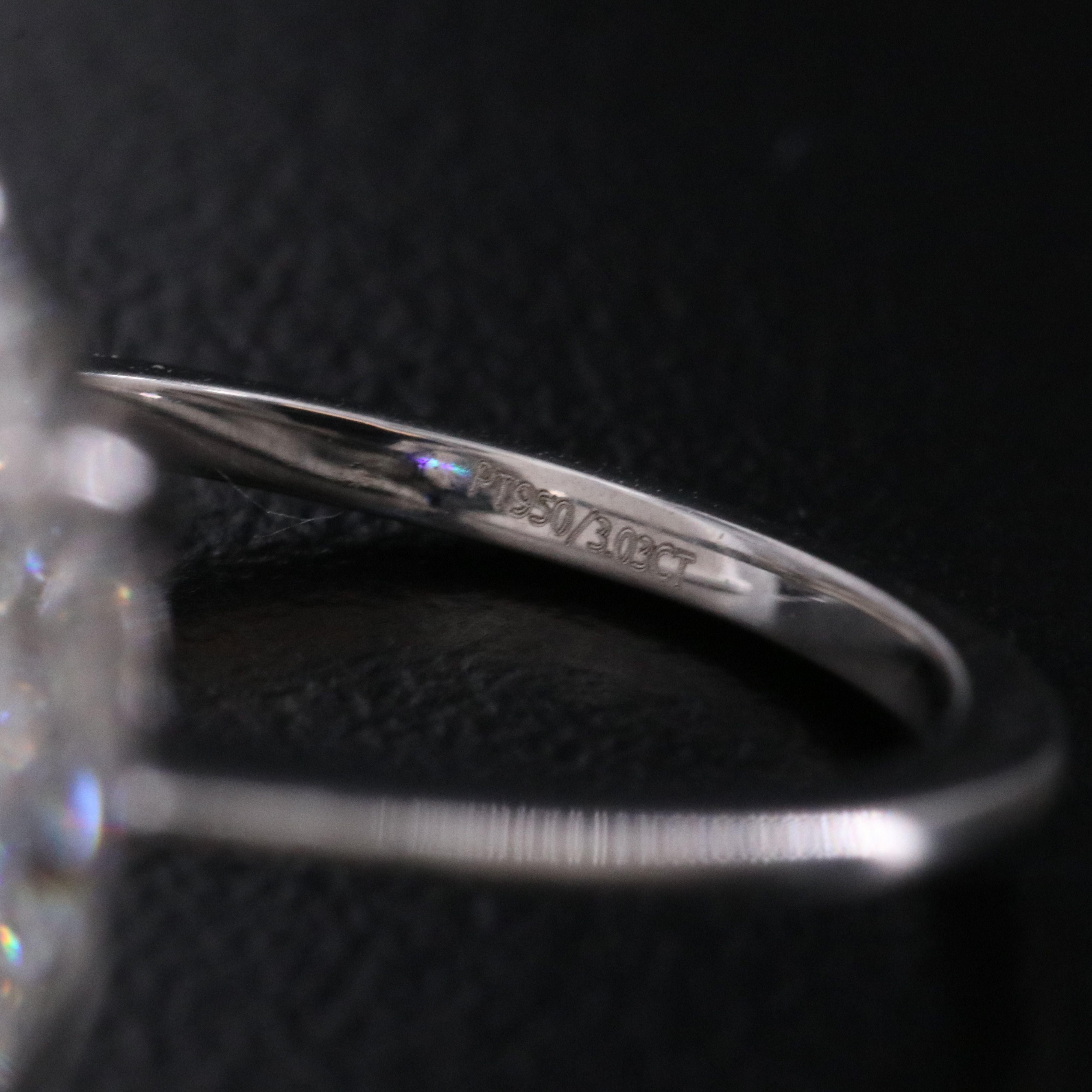 Platinum 3.03 CT Lab Grown Diamond Solitaire Ring with IGI Report