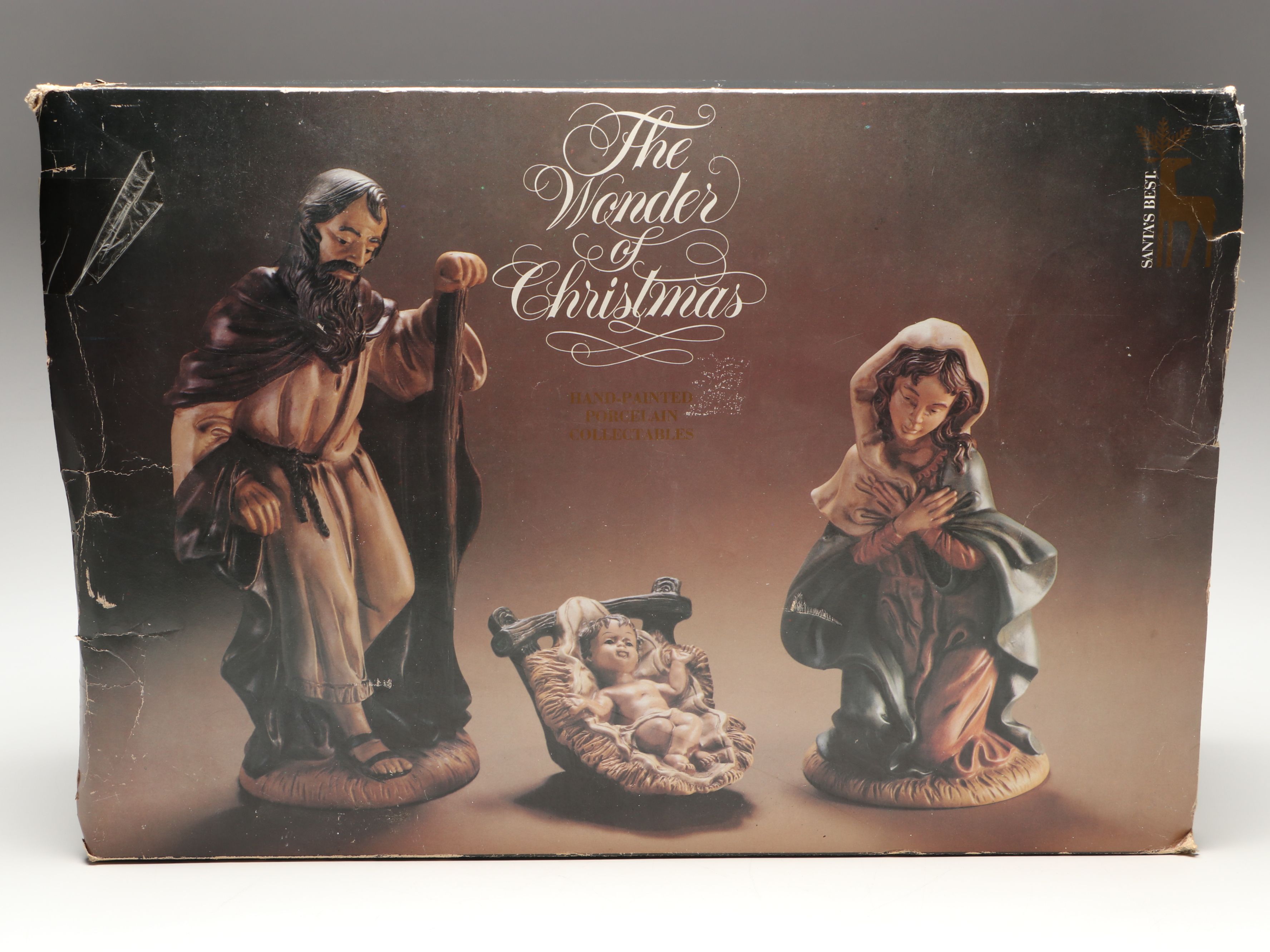 Santa's Best "The Wonder of Christmas" Porcelain Holy Family Nativity Figures