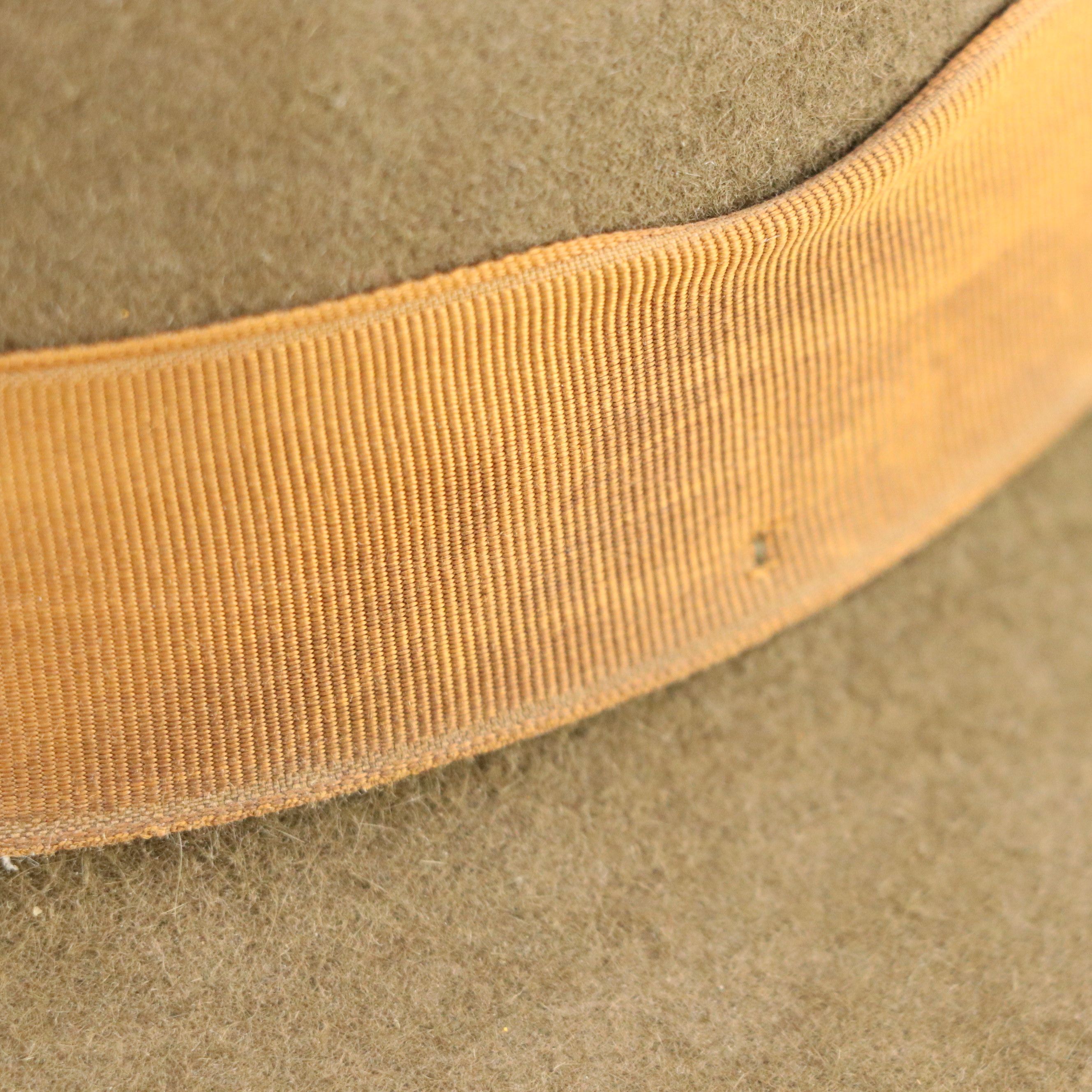 Wool Felt Campaign Hat and WWI Equestrian Leather Leg Gaiter