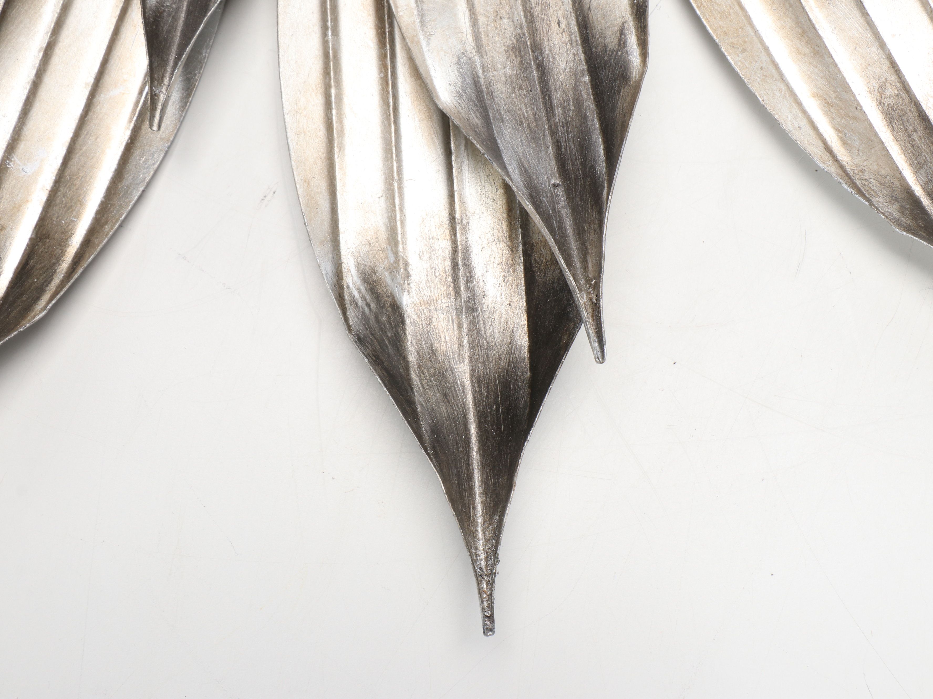 Silver Sunflower Pressed Metal Wall Mirror