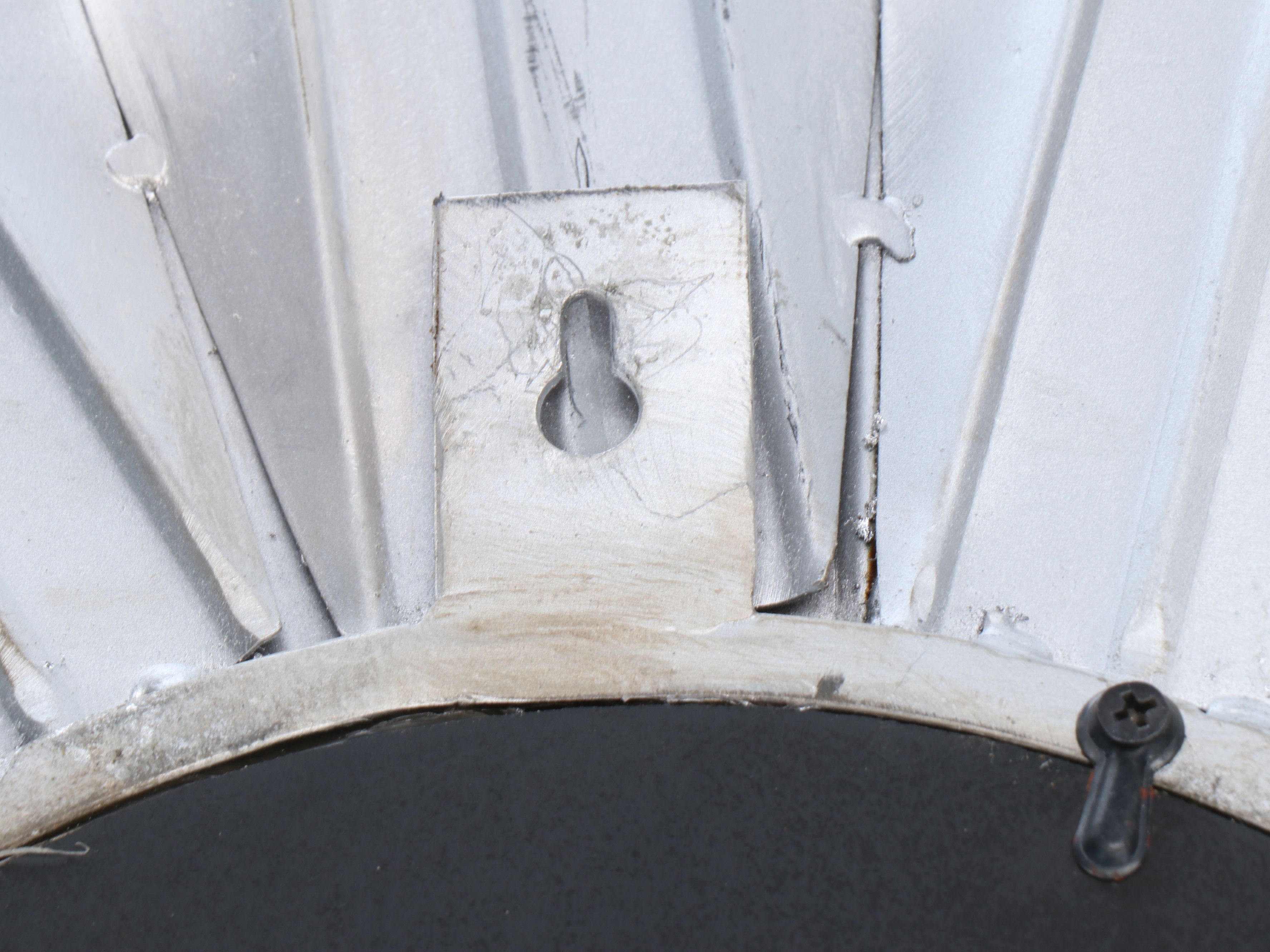 Silver Sunflower Pressed Metal Wall Mirror