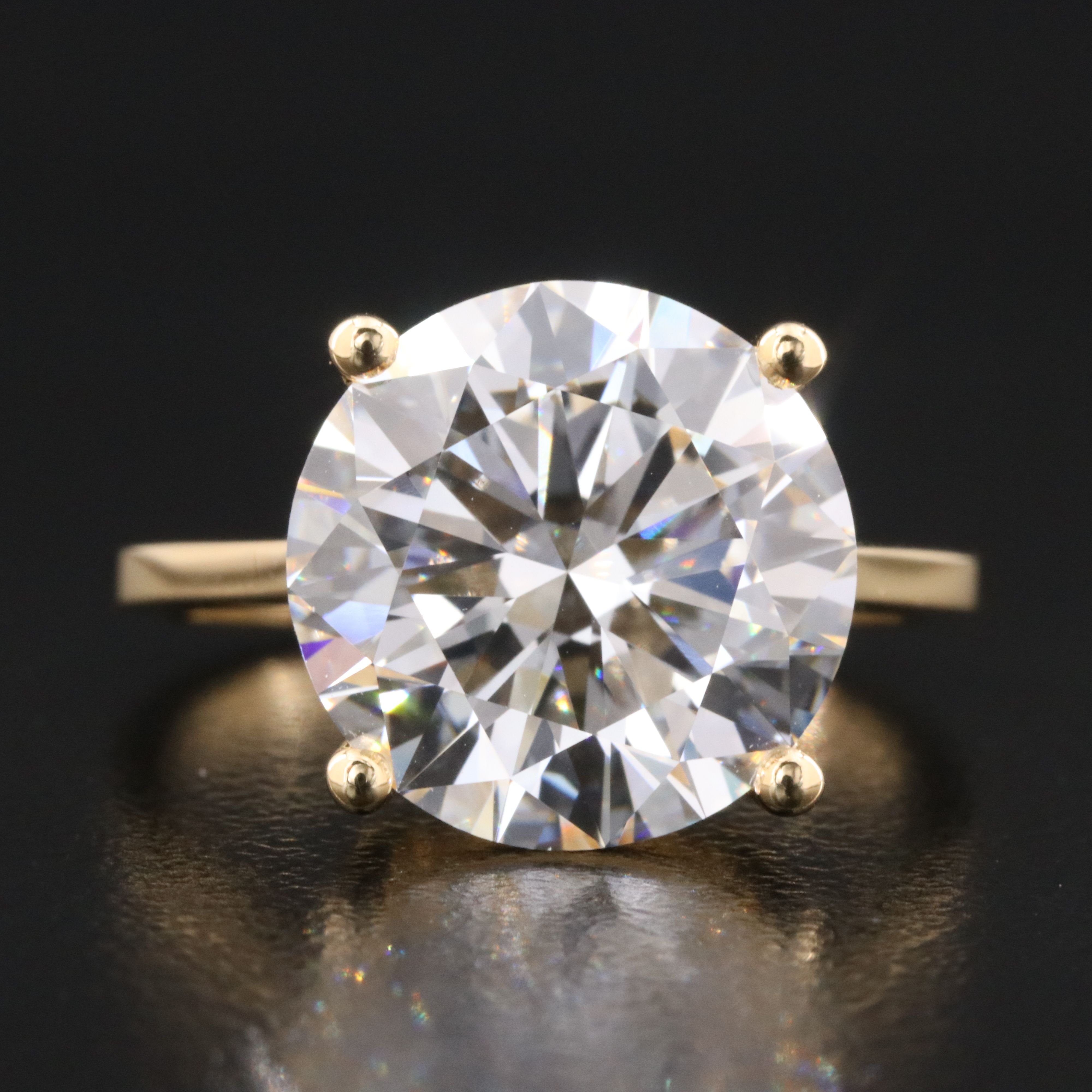 18K 5.86 CT Lab Grown Diamond Solitaire Ring with IGI Report