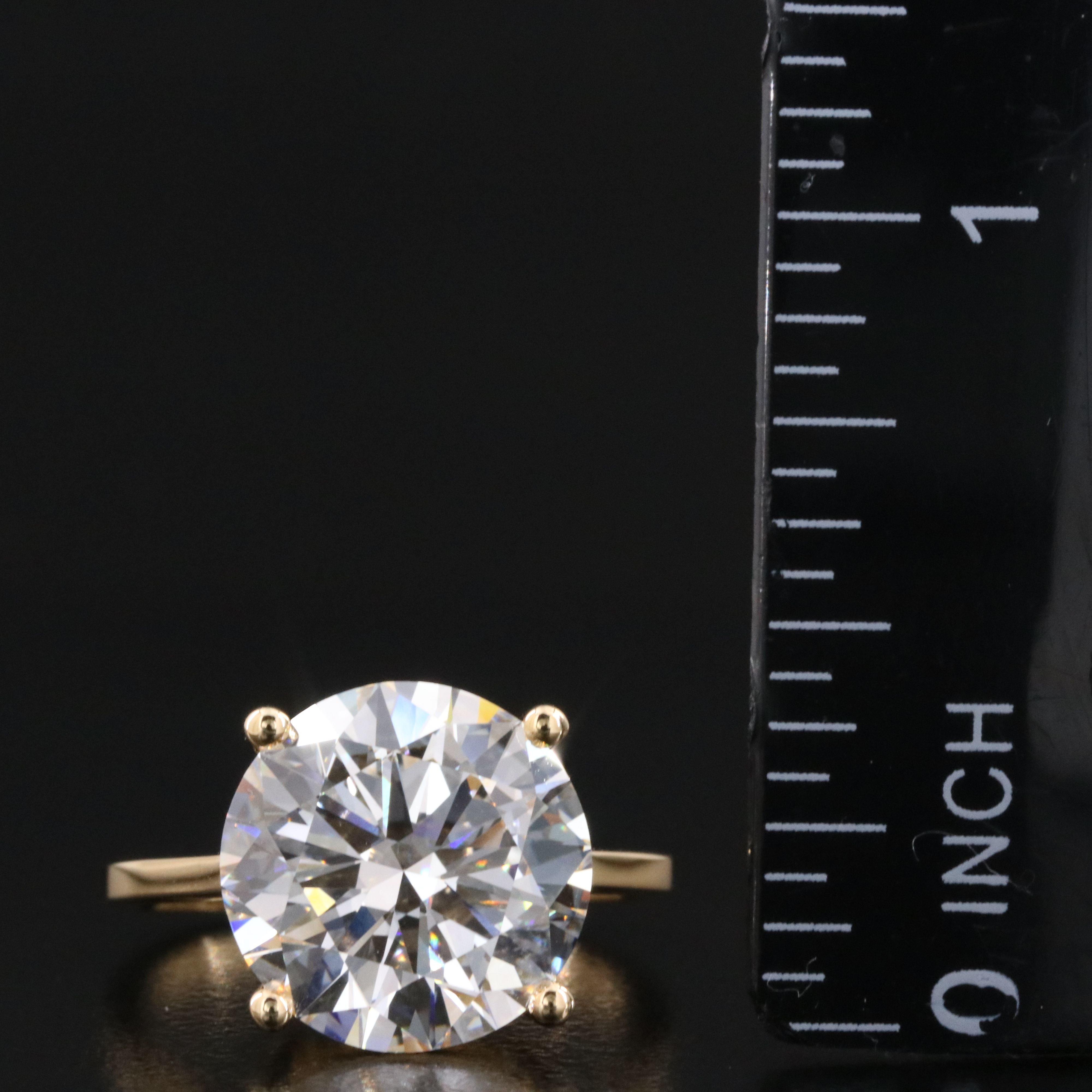 18K 5.86 CT Lab Grown Diamond Solitaire Ring with IGI Report