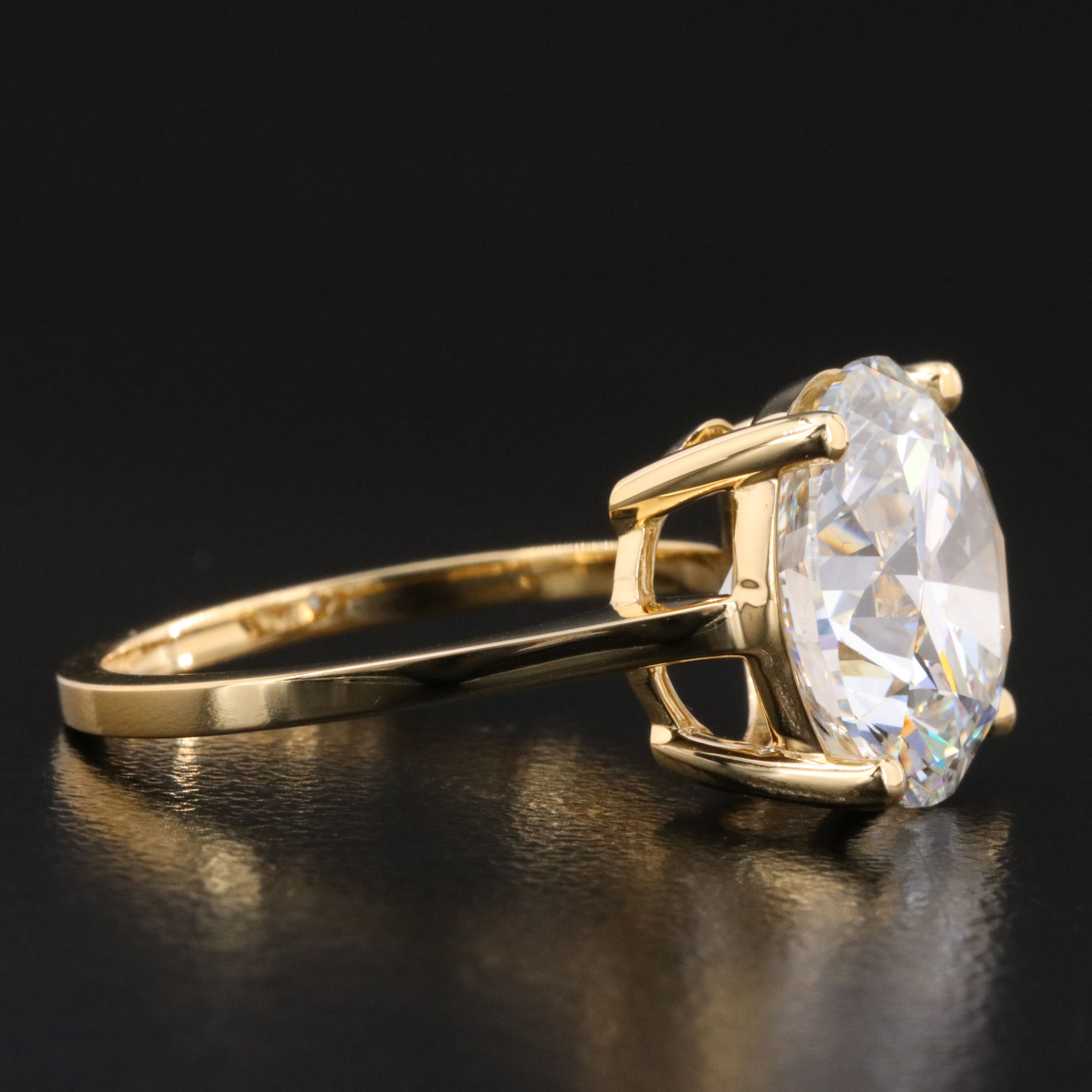 18K 5.86 CT Lab Grown Diamond Solitaire Ring with IGI Report