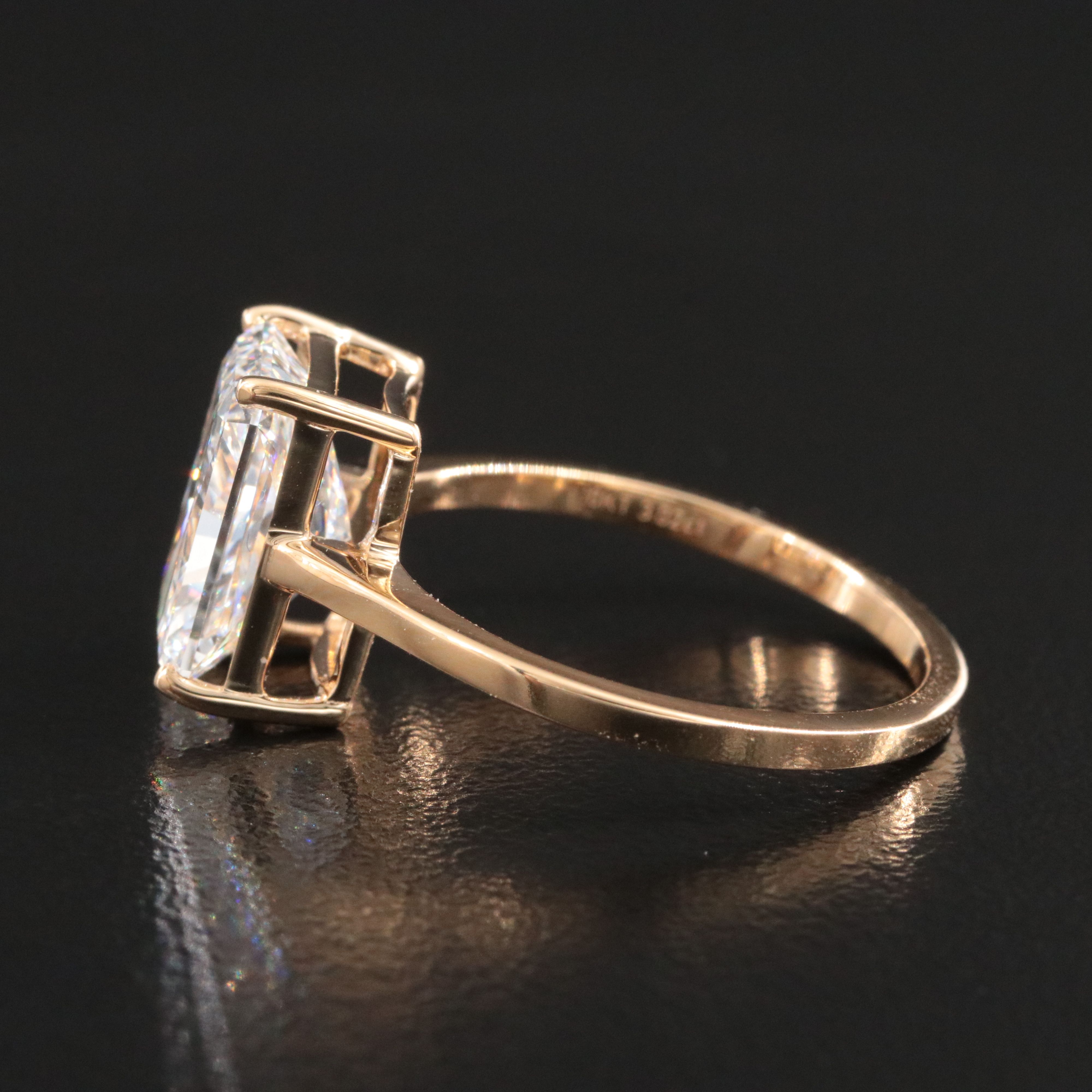 18K 3.02 CT Lab Grown Diamond Solitaire Ring with IGI Report